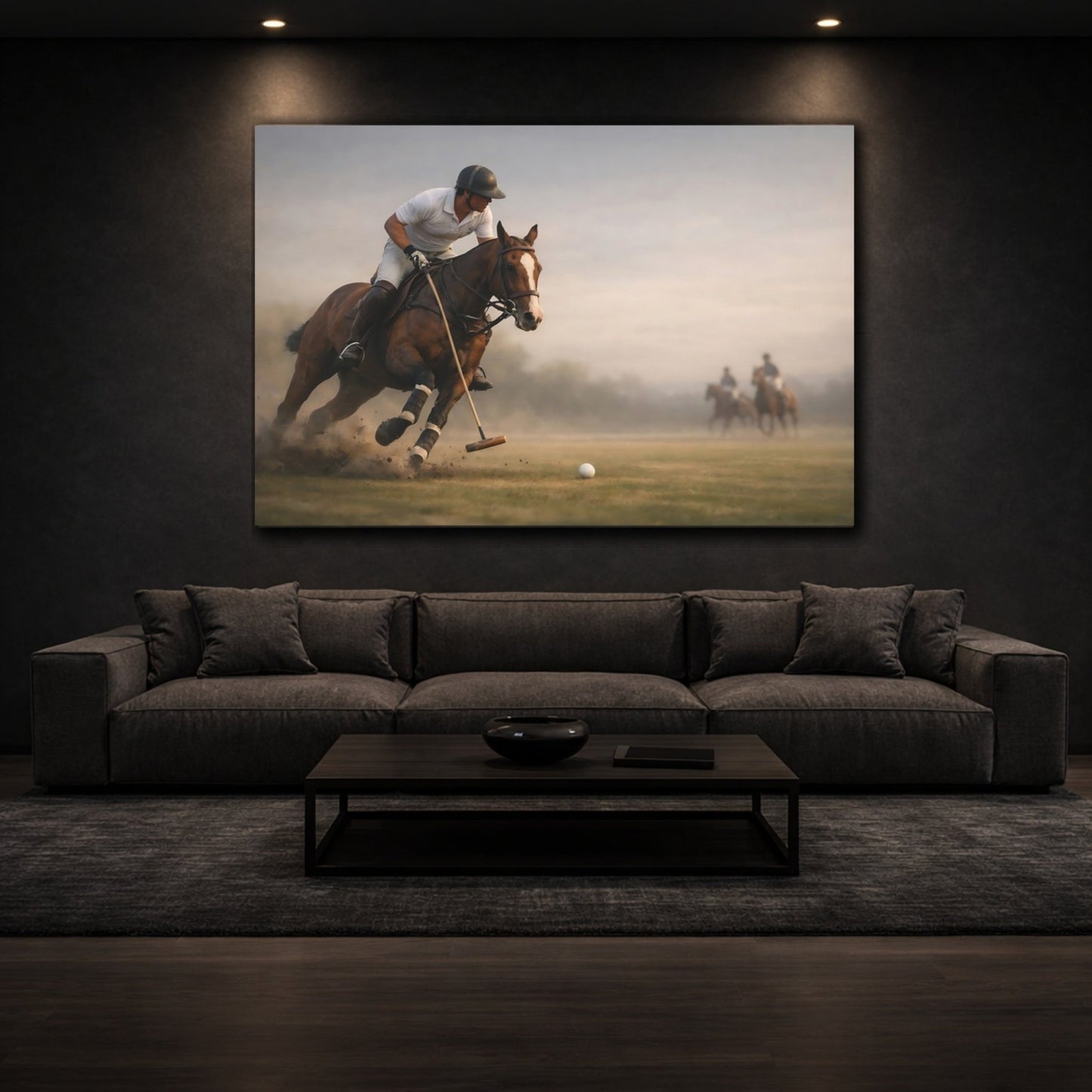 Sports Polo Player Horse - Canvas Wall Art Print - YesArtYes