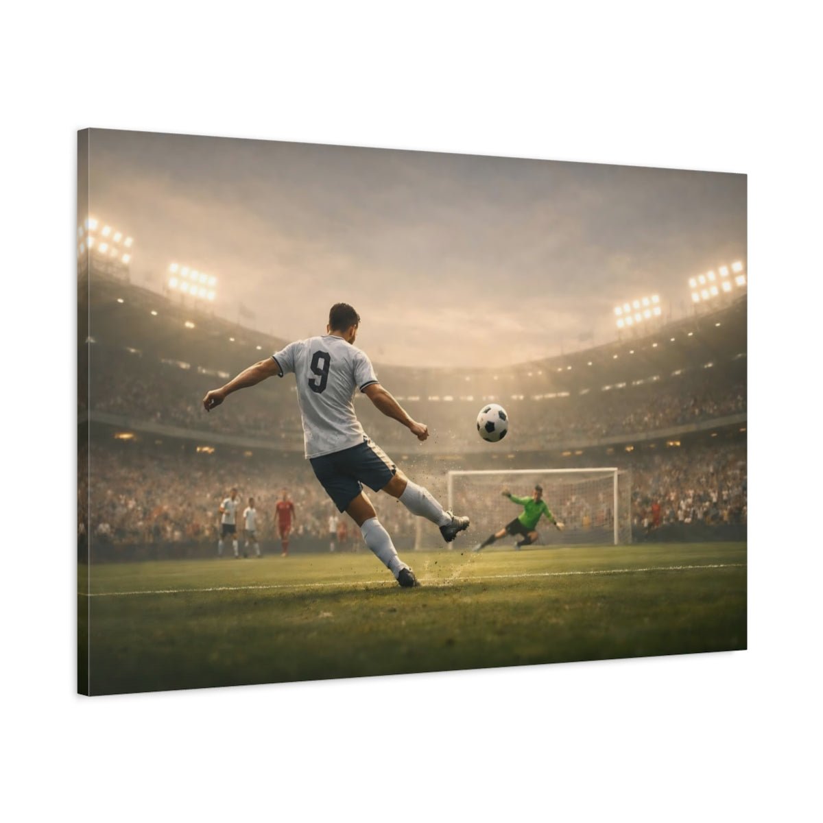 Sports Soccer Player Action - Canvas Wall Art Print - YesArtYes