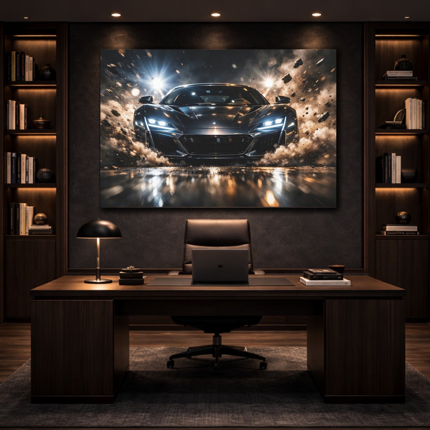 Sports Sports Car Dynamic Sports Car Art shown as front canvas room wall art