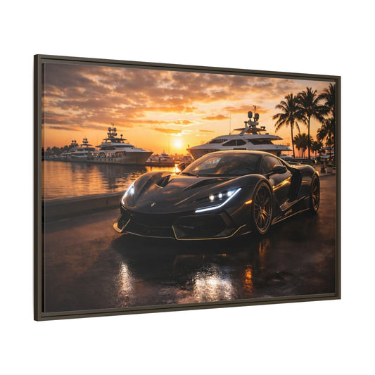 Main Mockup. Sports Sports Car Luxury Sports Car shown as stretched canvas wall art