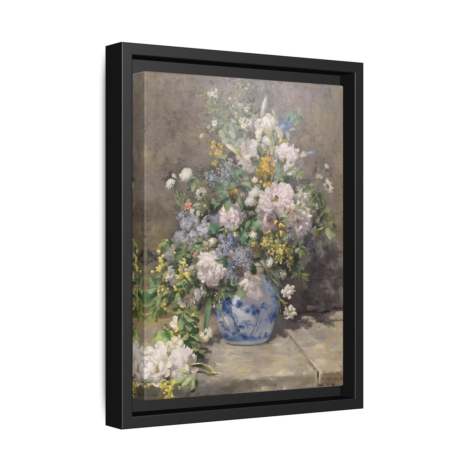 Spring Bouquet Renoir Canvas Print - Flowers Wall Art Prints in Exclusive Frame - YesArtYes