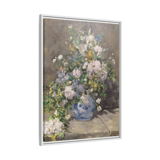 Spring Bouquet Renoir Canvas Print - Flowers Wall Art Prints in Exclusive Frame - YesArtYes