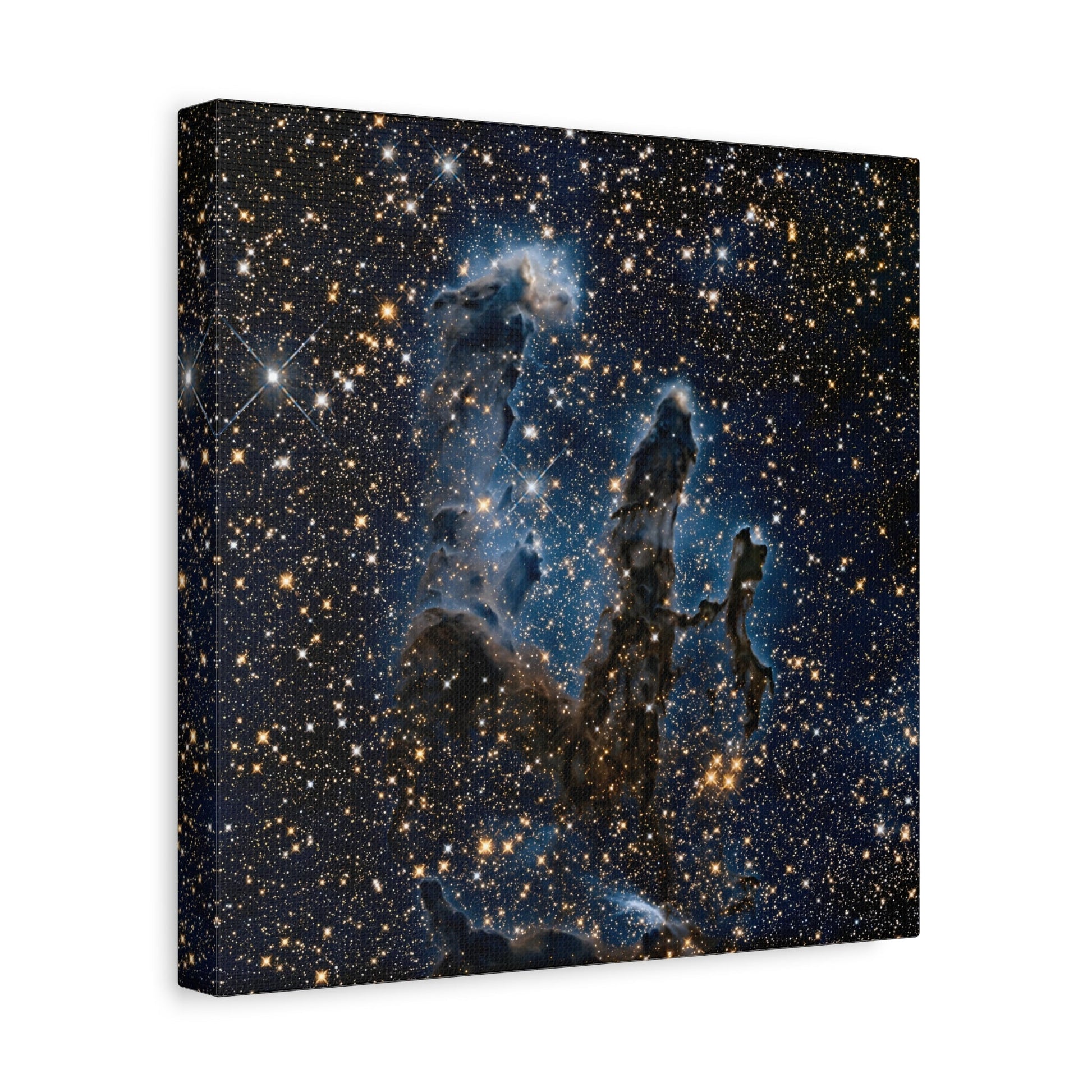 Square Framed NASA Canvas Prints - Hubble Captures Iconic Pillars of Creation in Deep Space Wall Art