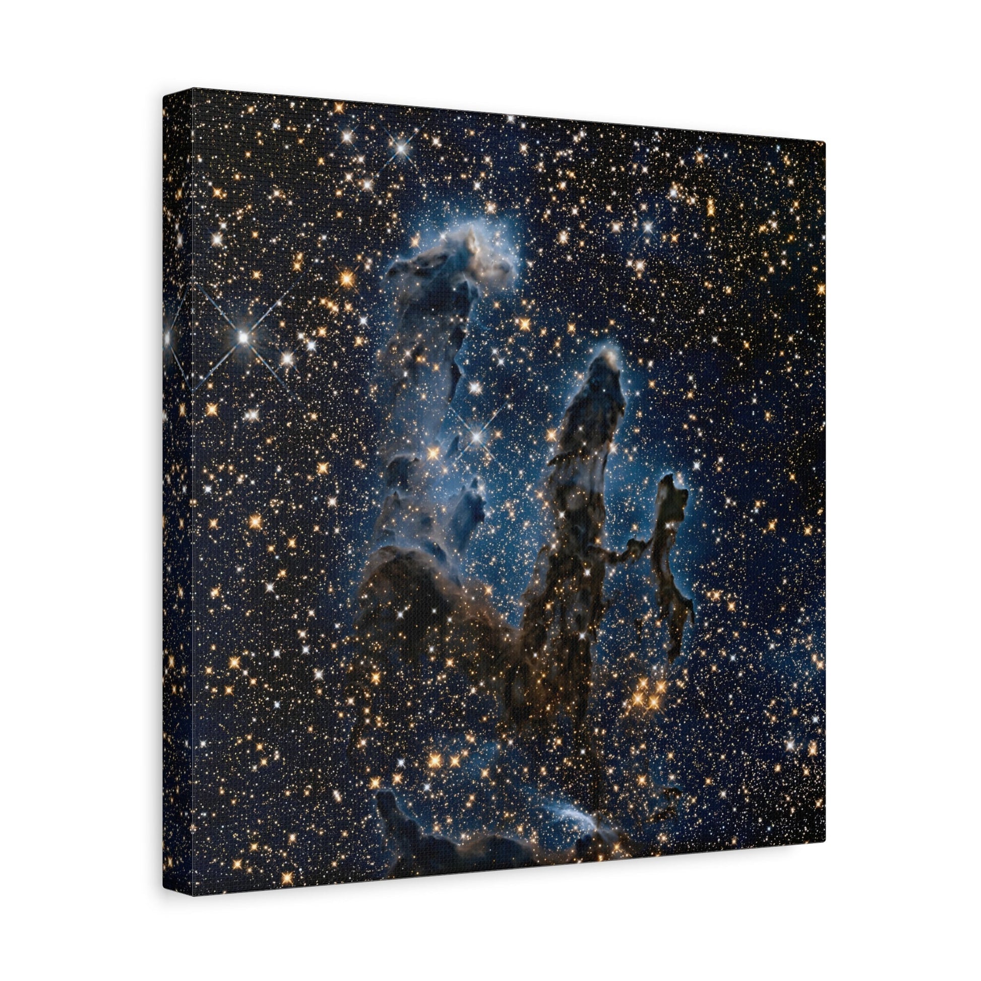 Square Framed NASA Canvas Prints - Hubble Captures Iconic Pillars of Creation in Deep Space Wall Art