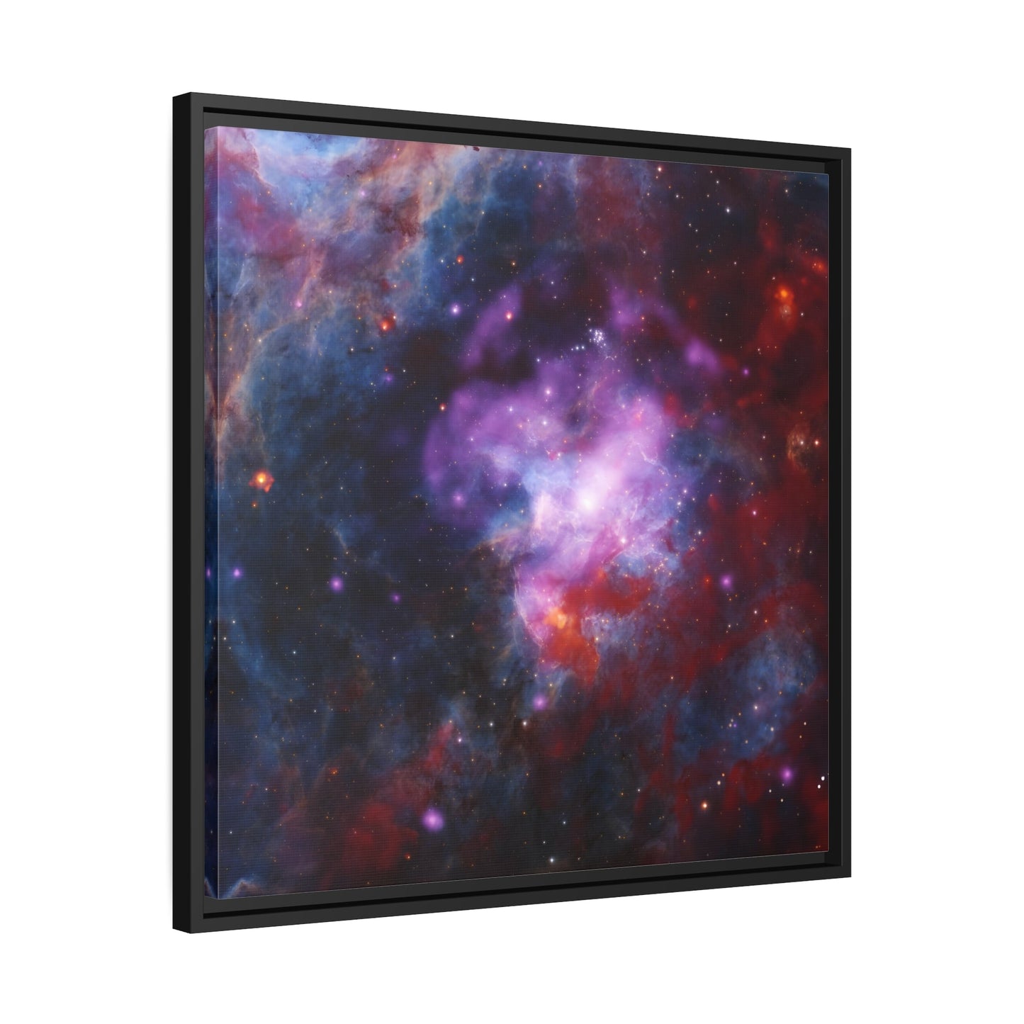 Square Framed NASA Canvas Wall Art in Exclusive Frame - Spectacular Supernova Celestial Fireworks Deep Space Print