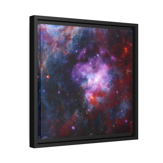 Square Framed NASA Canvas Wall Art in Exclusive Frame - Spectacular Supernova Celestial Fireworks Deep Space Print