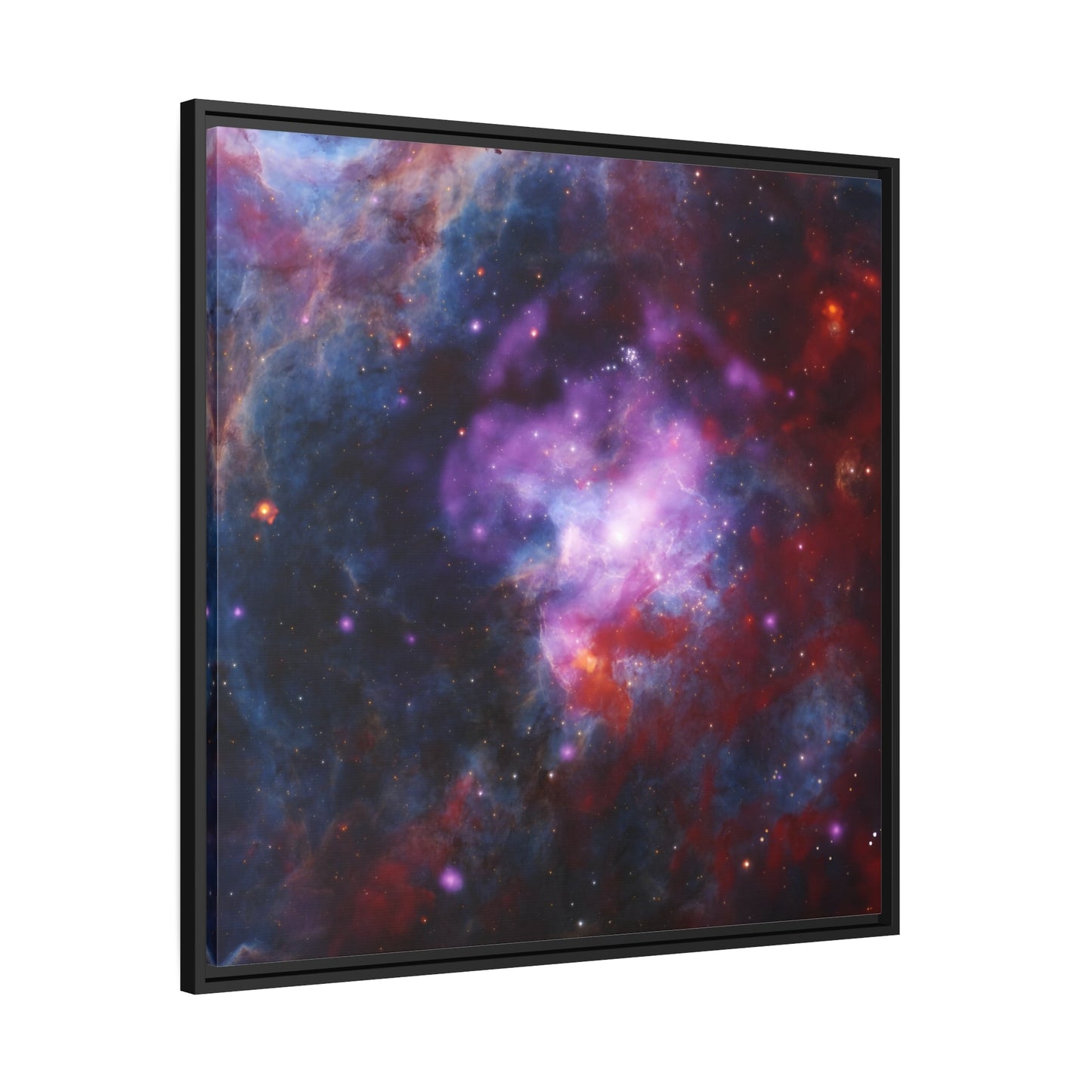 Square Framed NASA Canvas Wall Art in Exclusive Frame - Spectacular Supernova Celestial Fireworks Deep Space Print