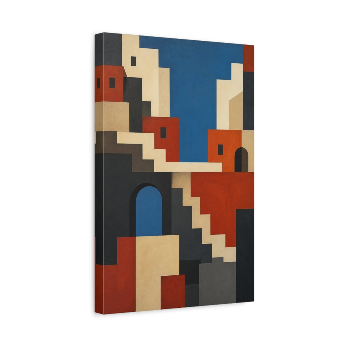 Side Mockup 4. Stacked Urban Facades shown as canvas print