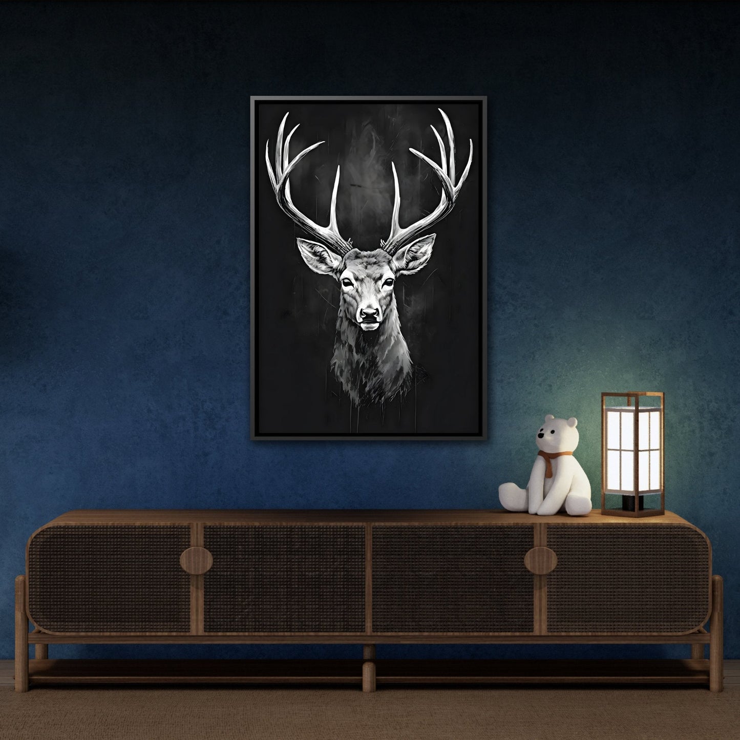 Stag Deer Wall Art Canvas Prints - Framed Scandinavian Decor - YesArtYes