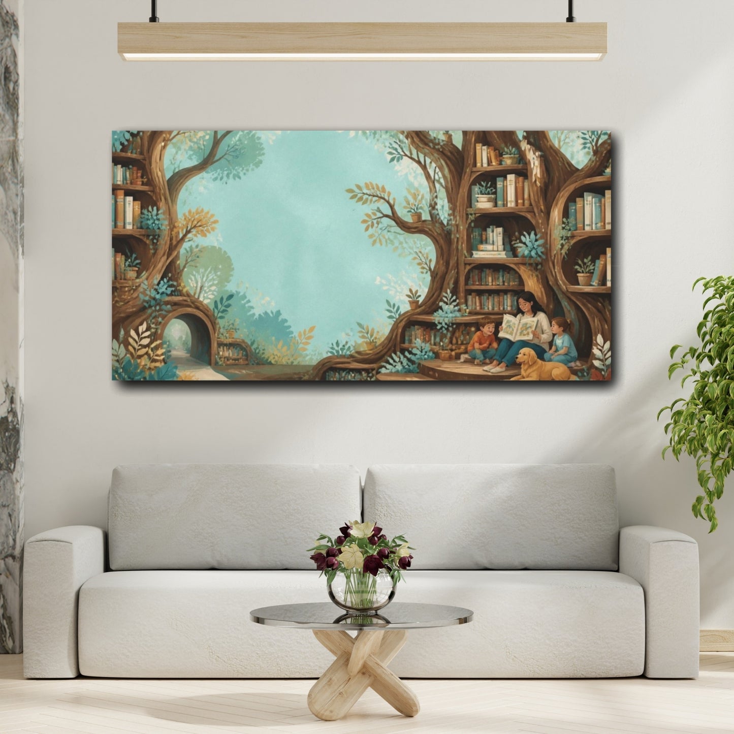 Mockup 2. Storytime Tree Library shown as canvas print