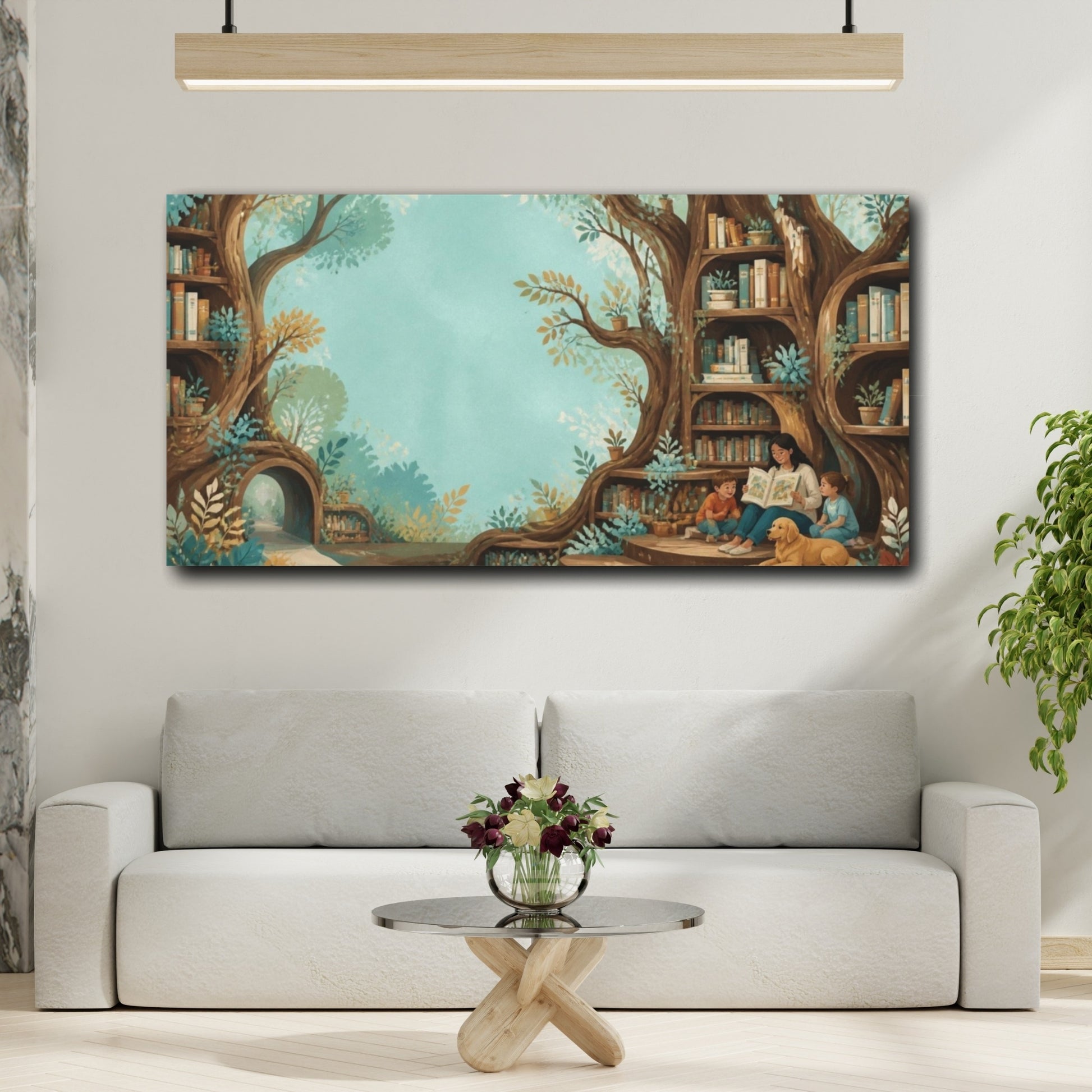 Mockup 2. Storytime Tree Library shown as canvas print