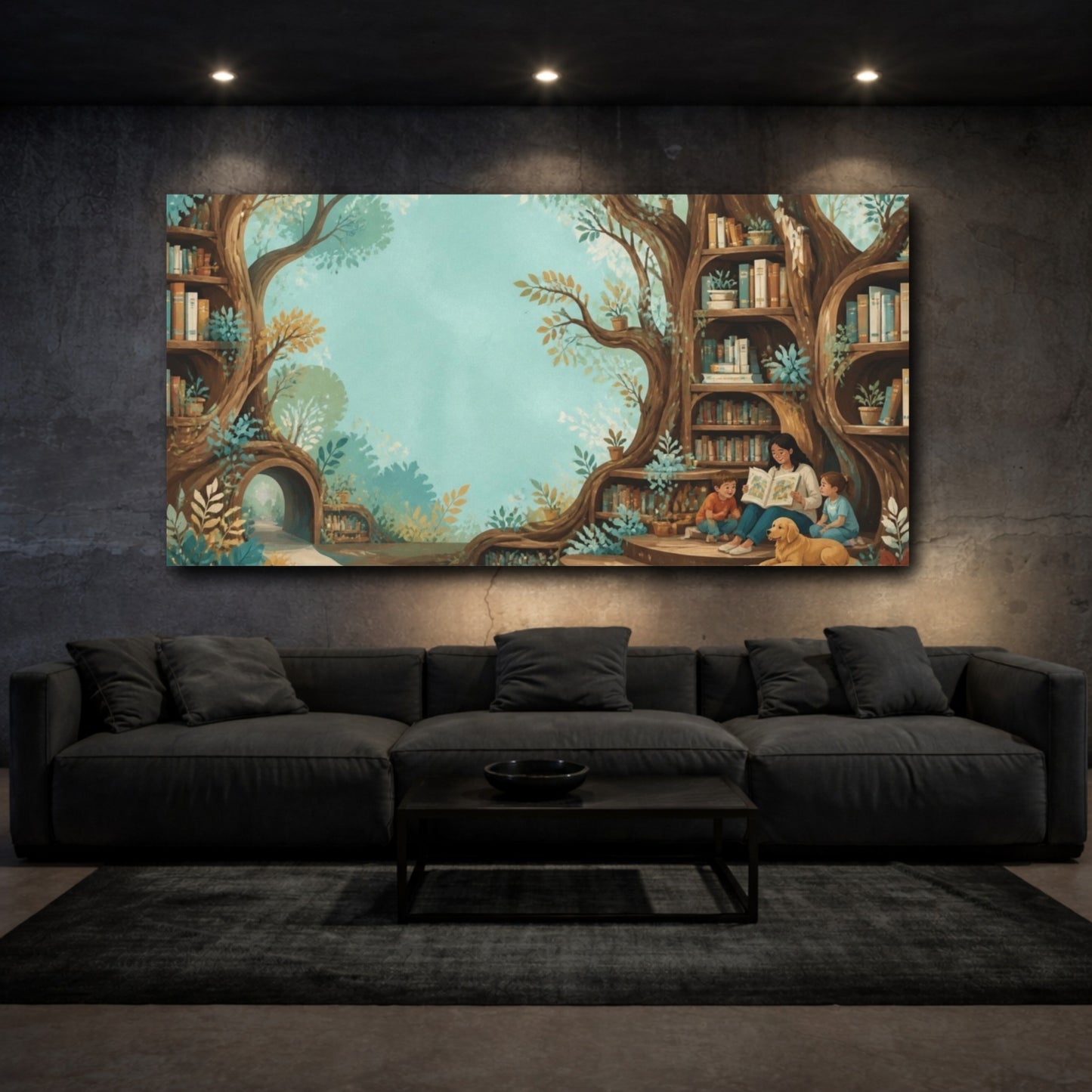 Mockup 3. Storytime Tree Library shown as canvas print