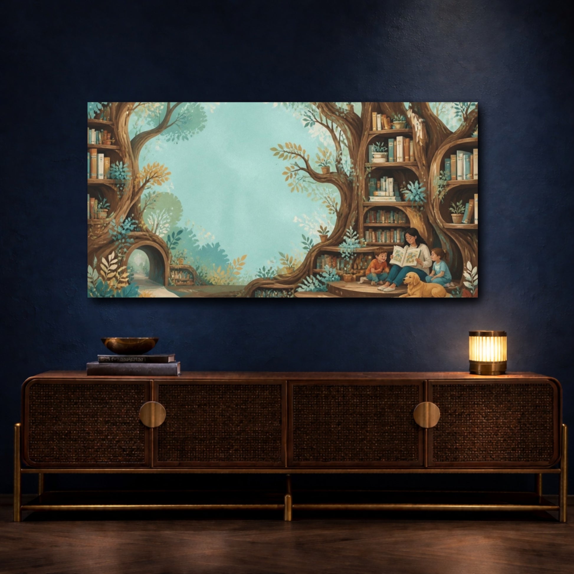 Mockup 4. Storytime Tree Library shown as canvas print