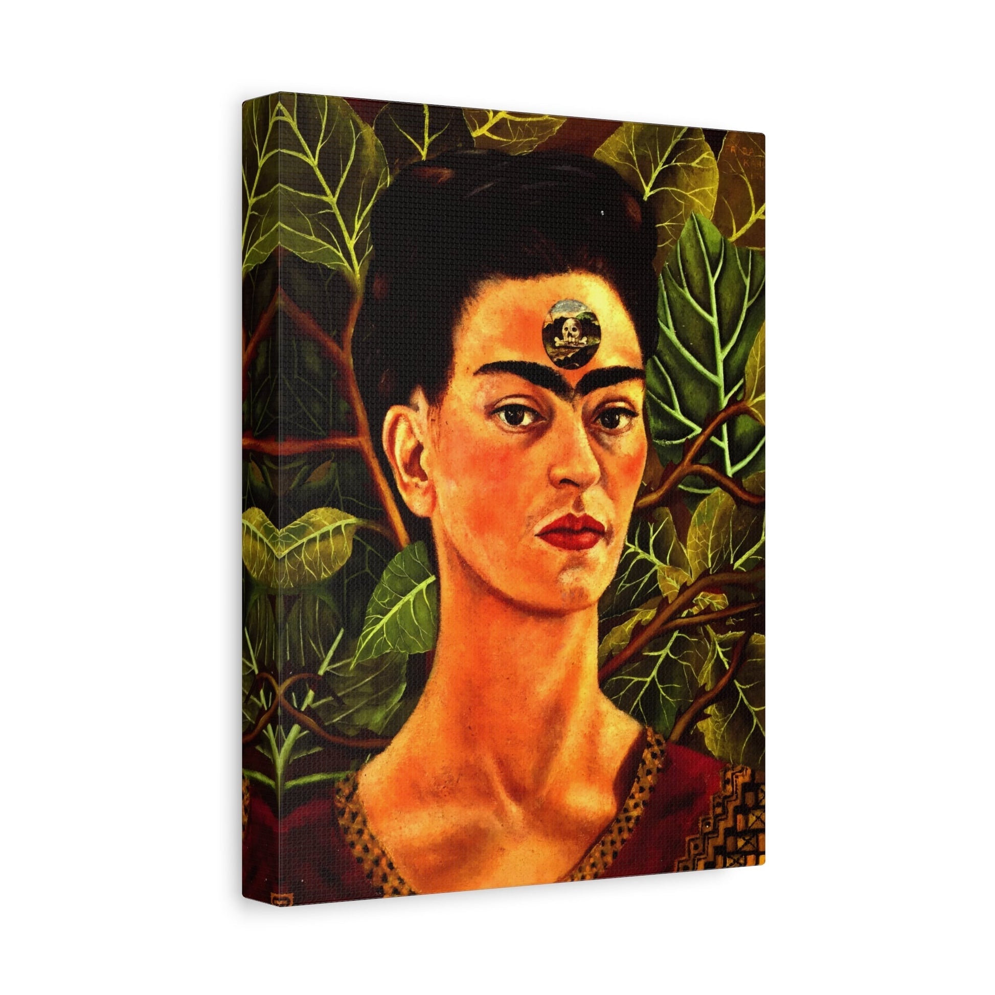 Stretched Canvas Prints Thinking About Death - Famous Frida Kahlo Wall Art Painting Reproduction for Home Decor