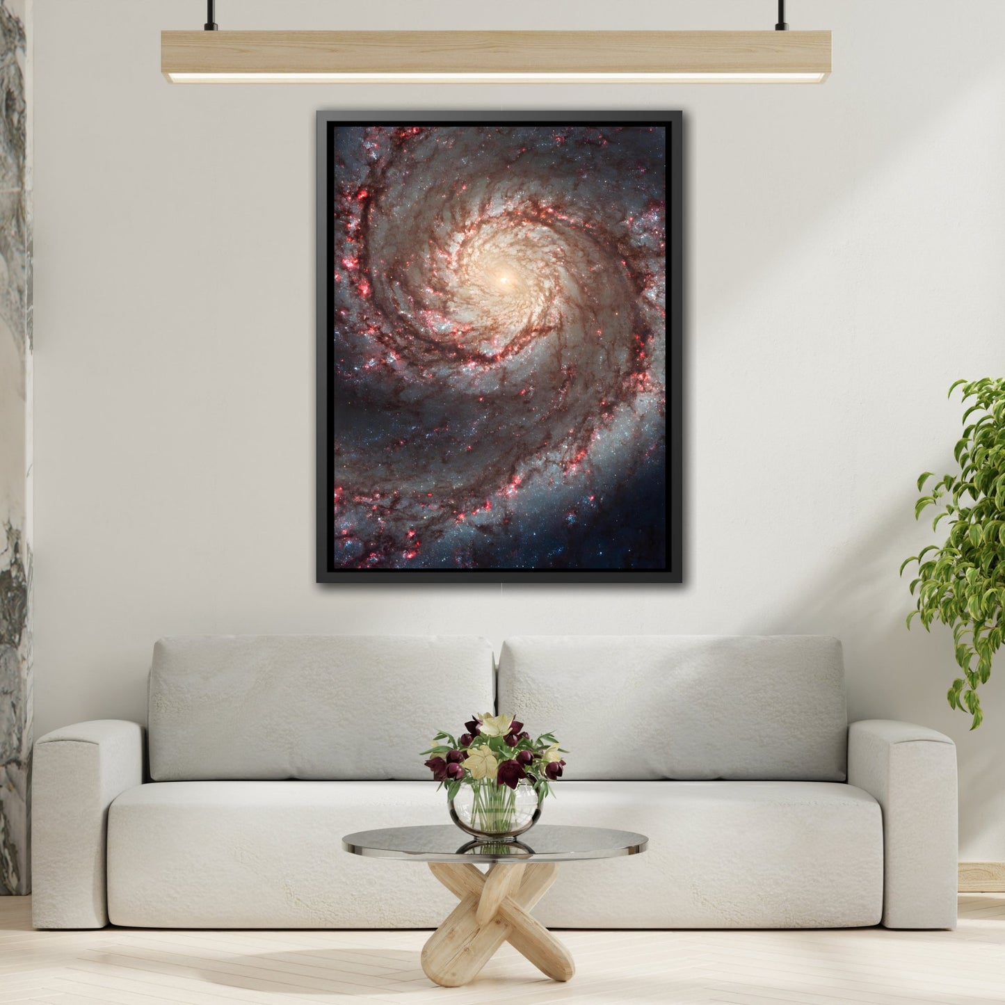 Canvas Wall Art NASA Space Prints - Spiral Hubble Image