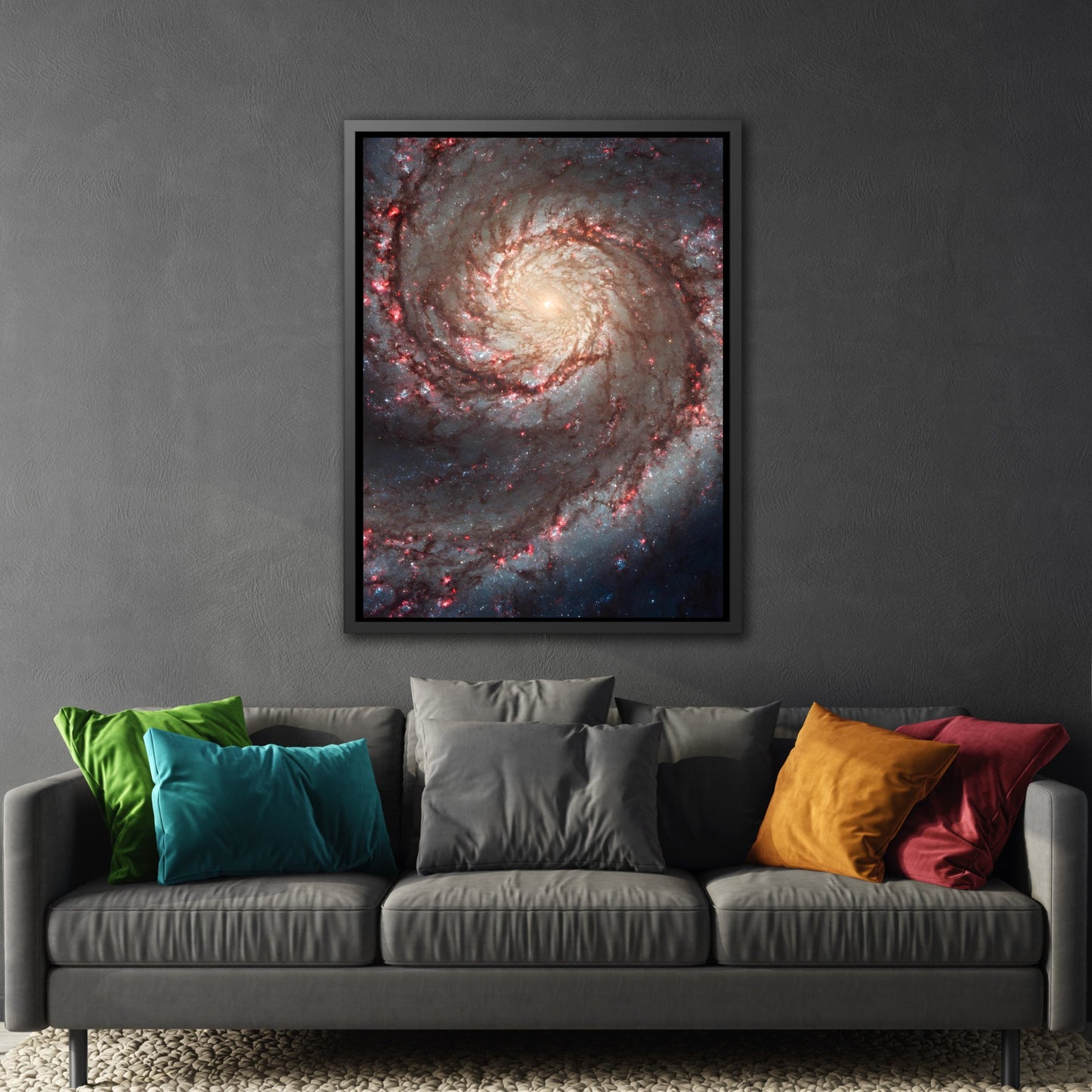 Canvas Wall Art NASA Space Prints - Spiral Hubble Image