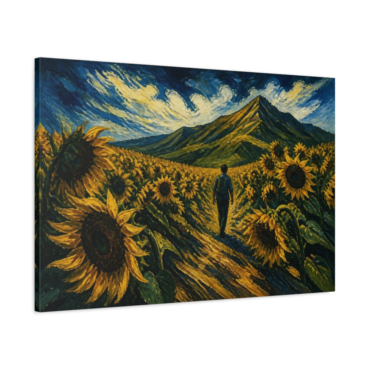 Main Mockup. Sunflower Motivation Path shown as canvas print
