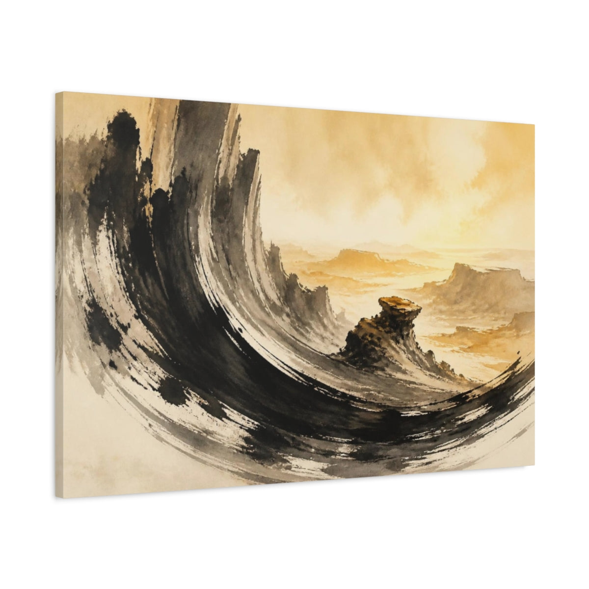 Main Mockup. Sunlit Canyon Fins shown as canvas print