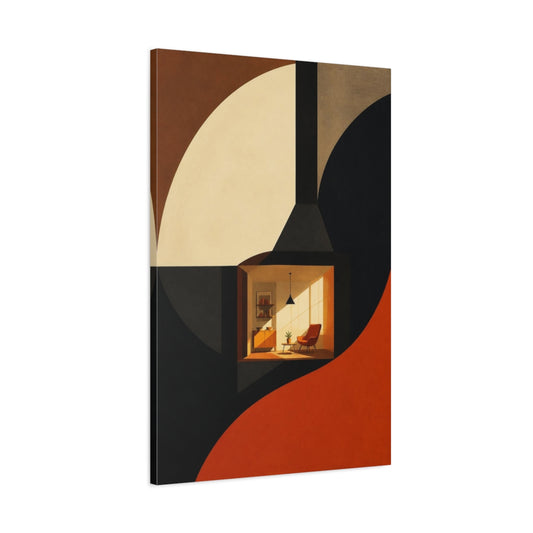 Main Mockup. Sunlit Reading Nook shown as canvas print