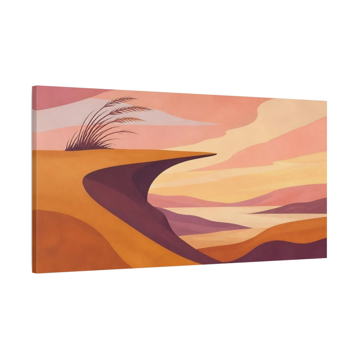 Main Mockup. Sunset Cliff Edge shown as canvas print
