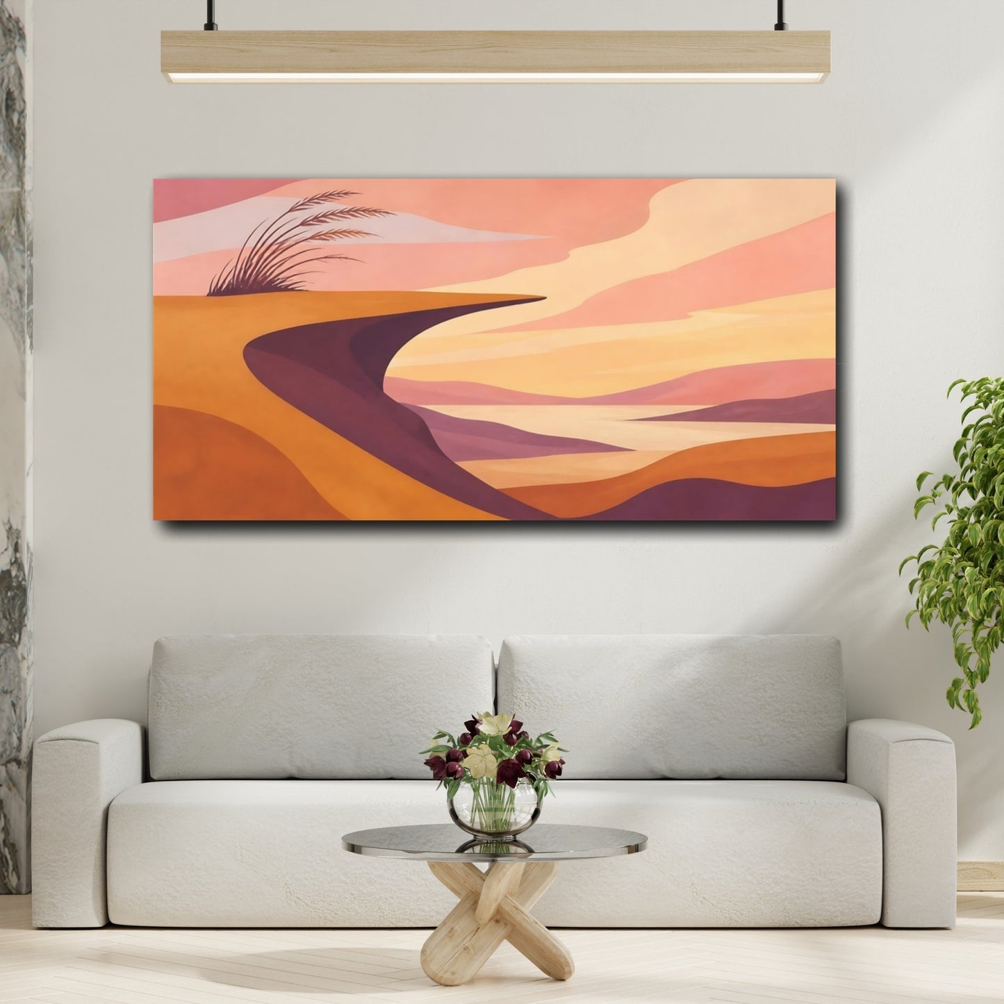Mockup 2. Sunset Cliff Edge shown as canvas print