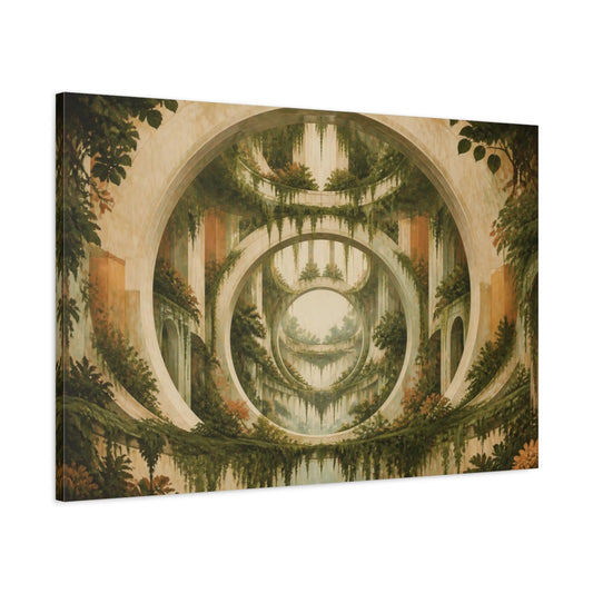 Main Mockup. Suspended Forest Arches shown as canvas print