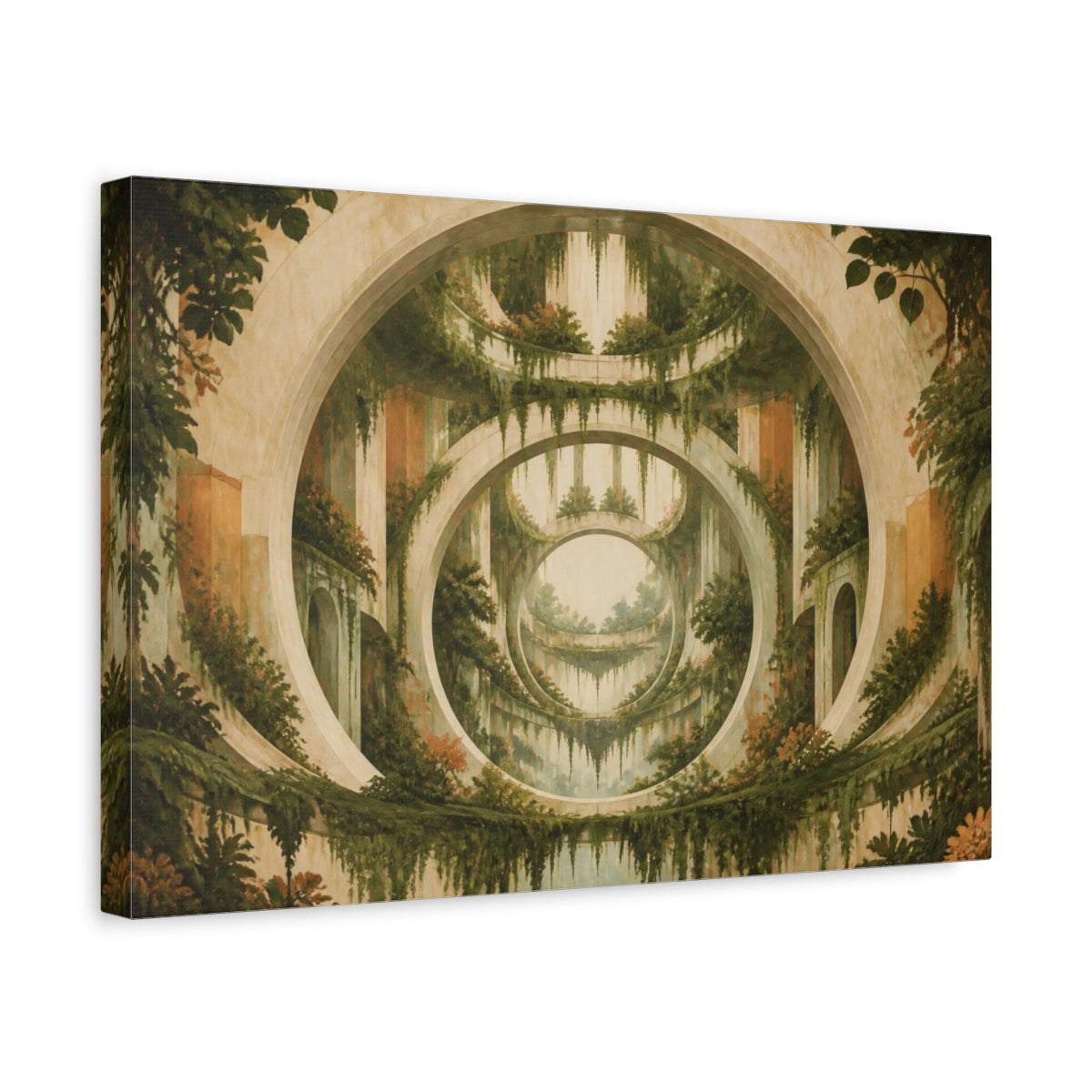 Side Mockup 4. Suspended Forest Arches shown as canvas print
