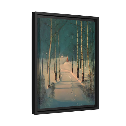 Svend Rasmussen Return to Home - Framed Canvas Wall Art Print in Black Frame