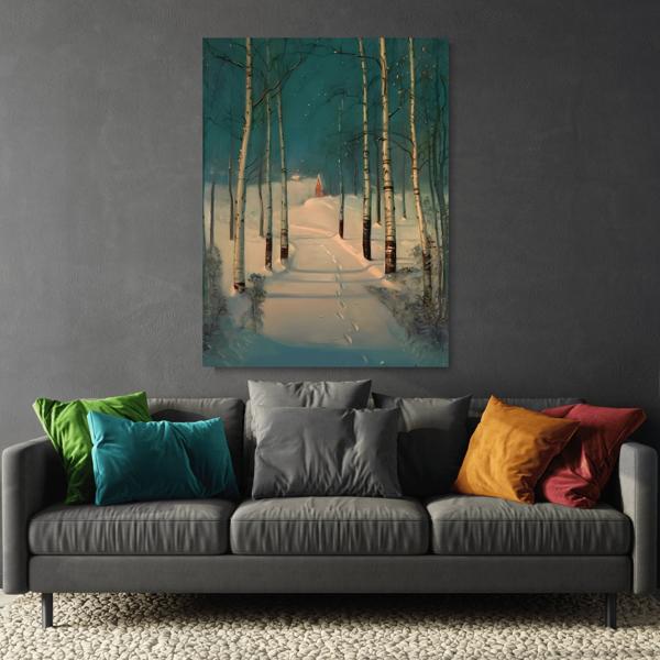 Svend Rasmussen Snow Canvas Print - Return to Home Wall Art - YesArtYes
