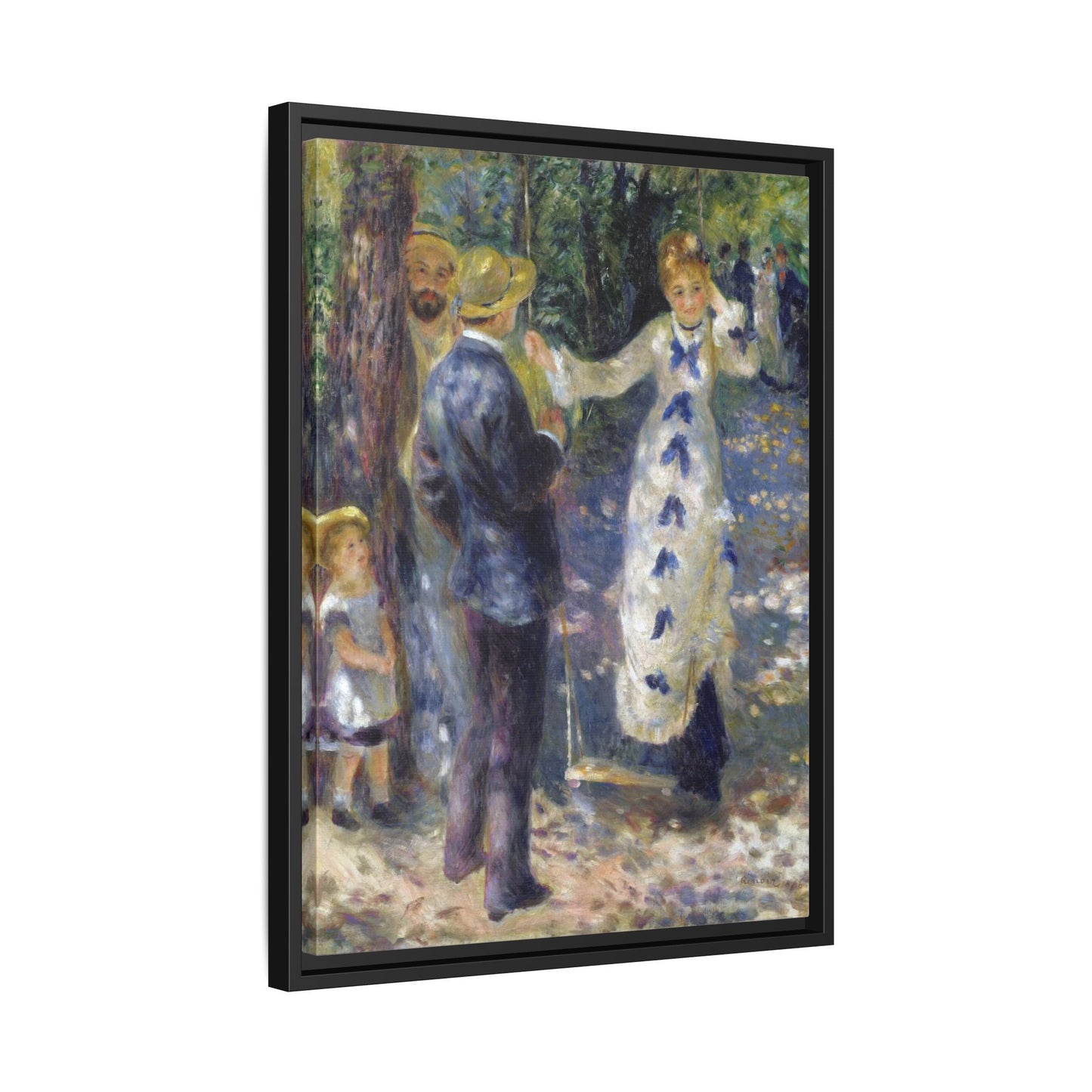 Swing Canvas Wall Art Prints - Vintage Renoir Reproduction in Exclusive Frame - YesArtYes