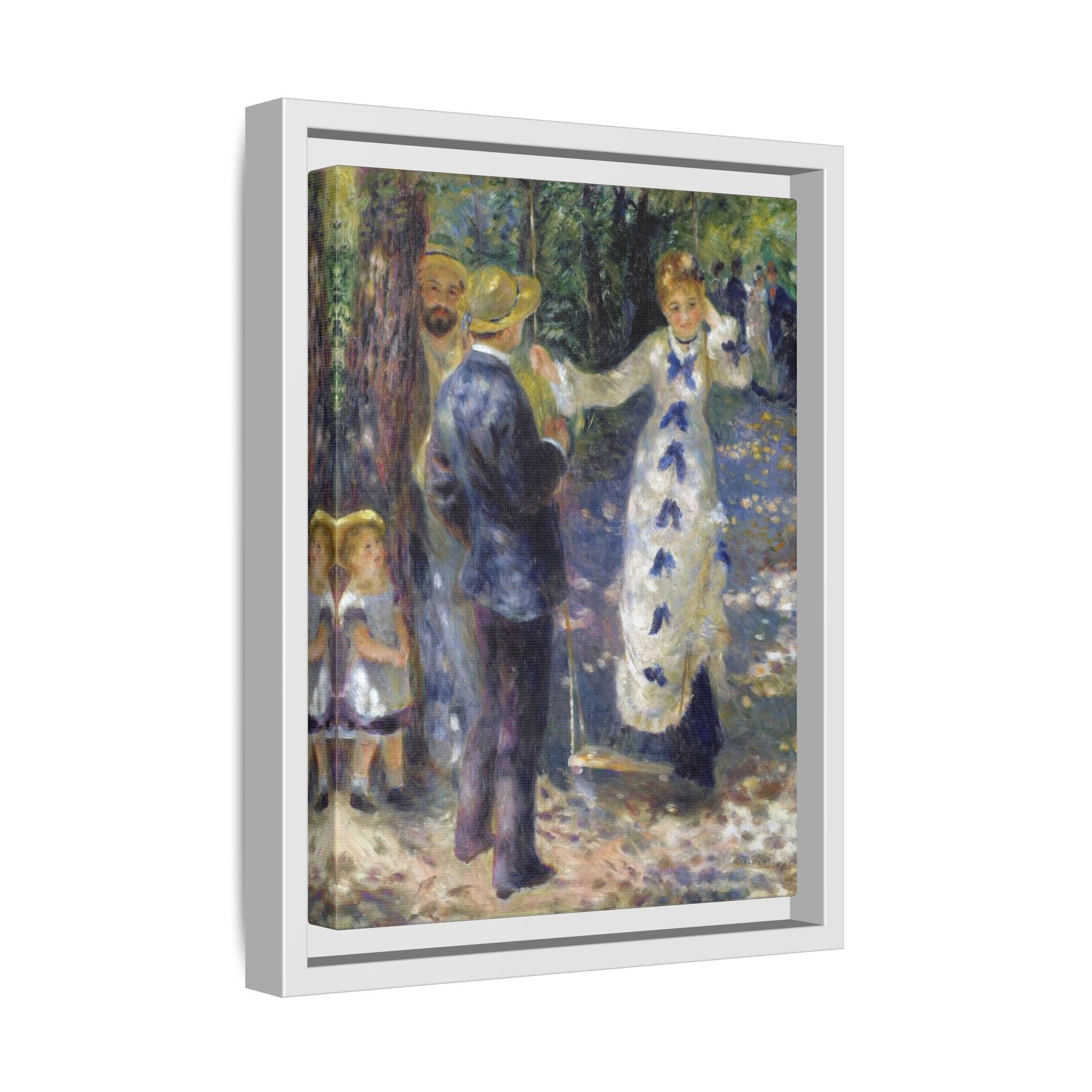 Swing Canvas Wall Art Prints - Vintage Renoir Reproduction in Exclusive Frame - YesArtYes