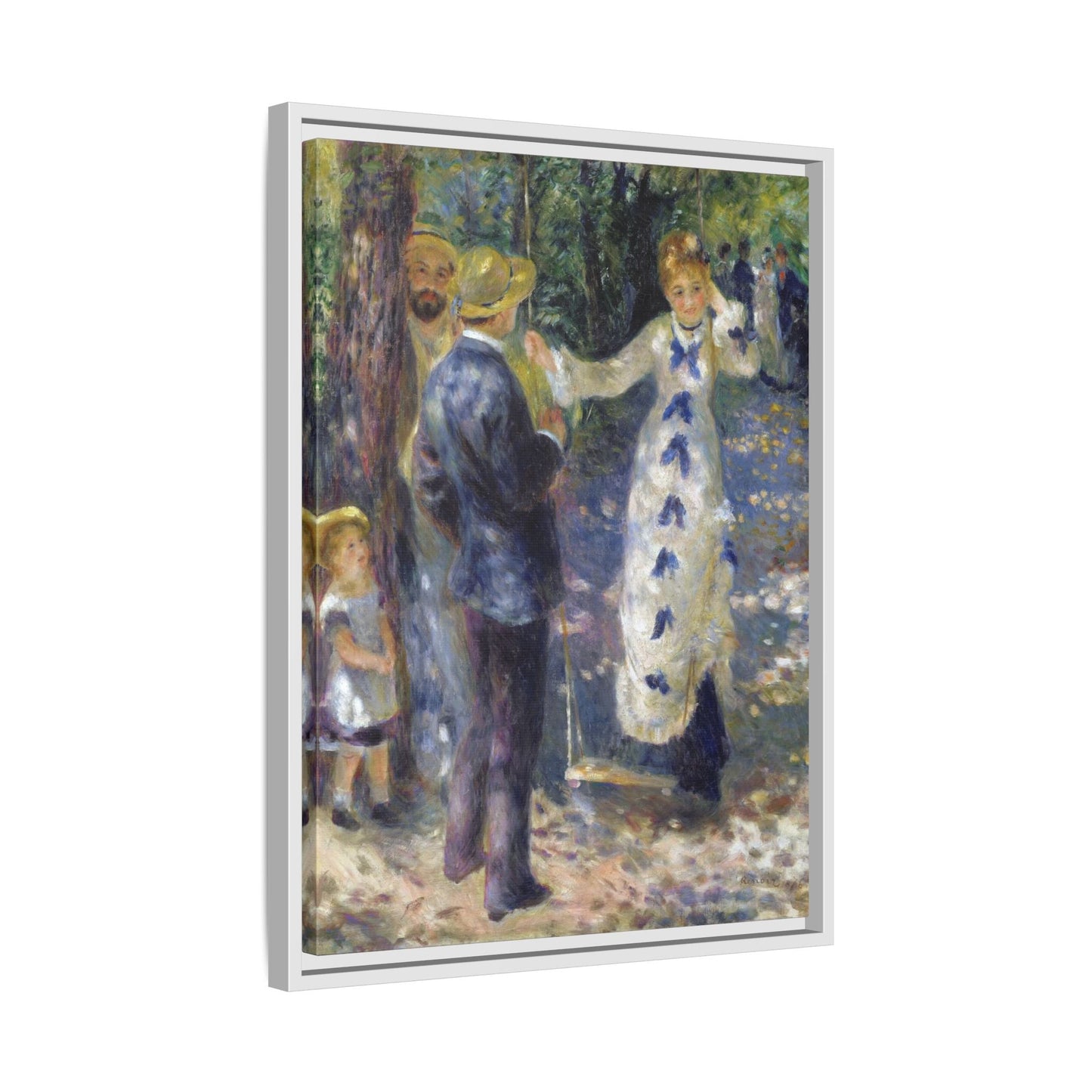 Swing Canvas Wall Art Prints - Vintage Renoir Reproduction in Exclusive Frame - YesArtYes