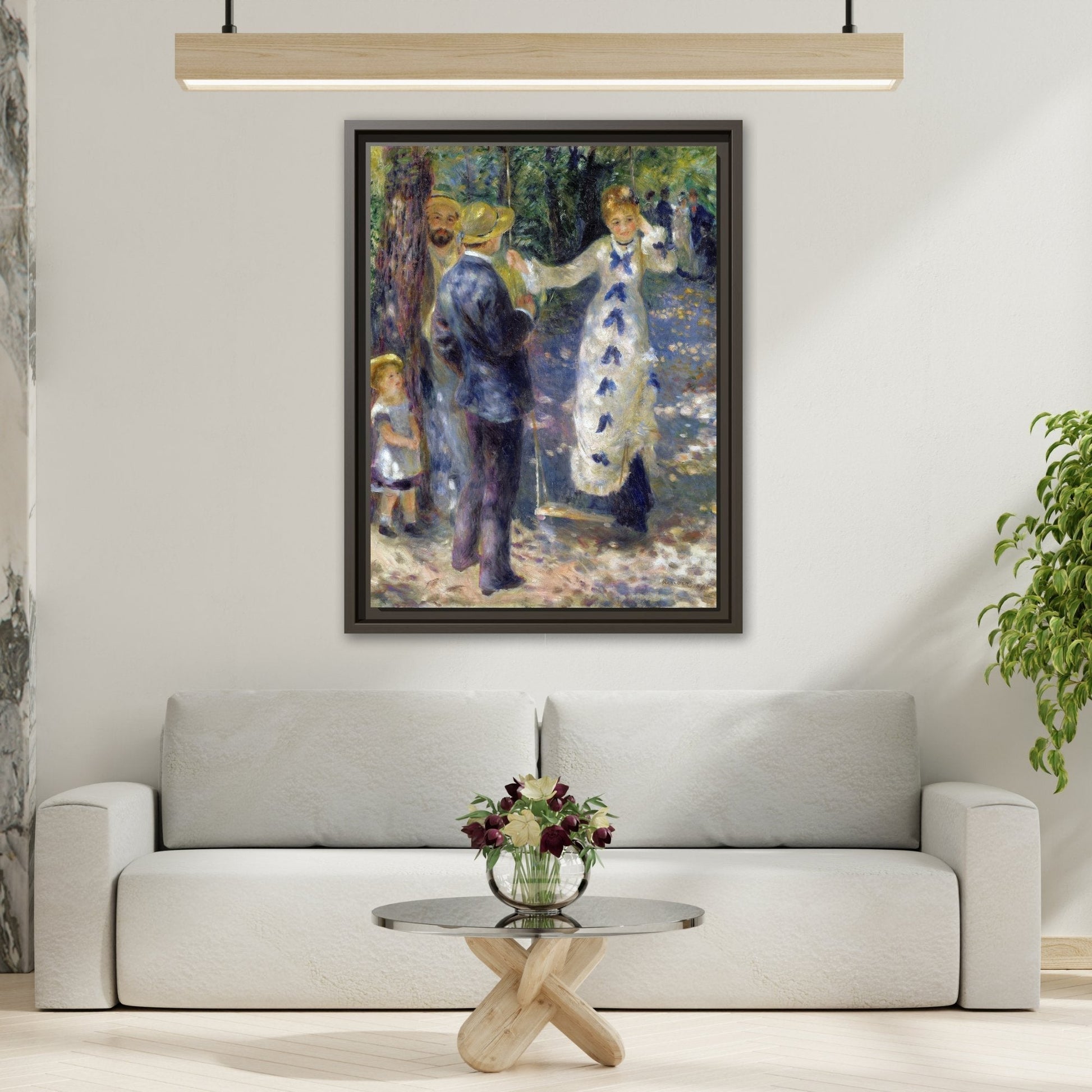 Swing Canvas Wall Art Prints - Vintage Renoir Reproduction in Exclusive Frame - YesArtYes