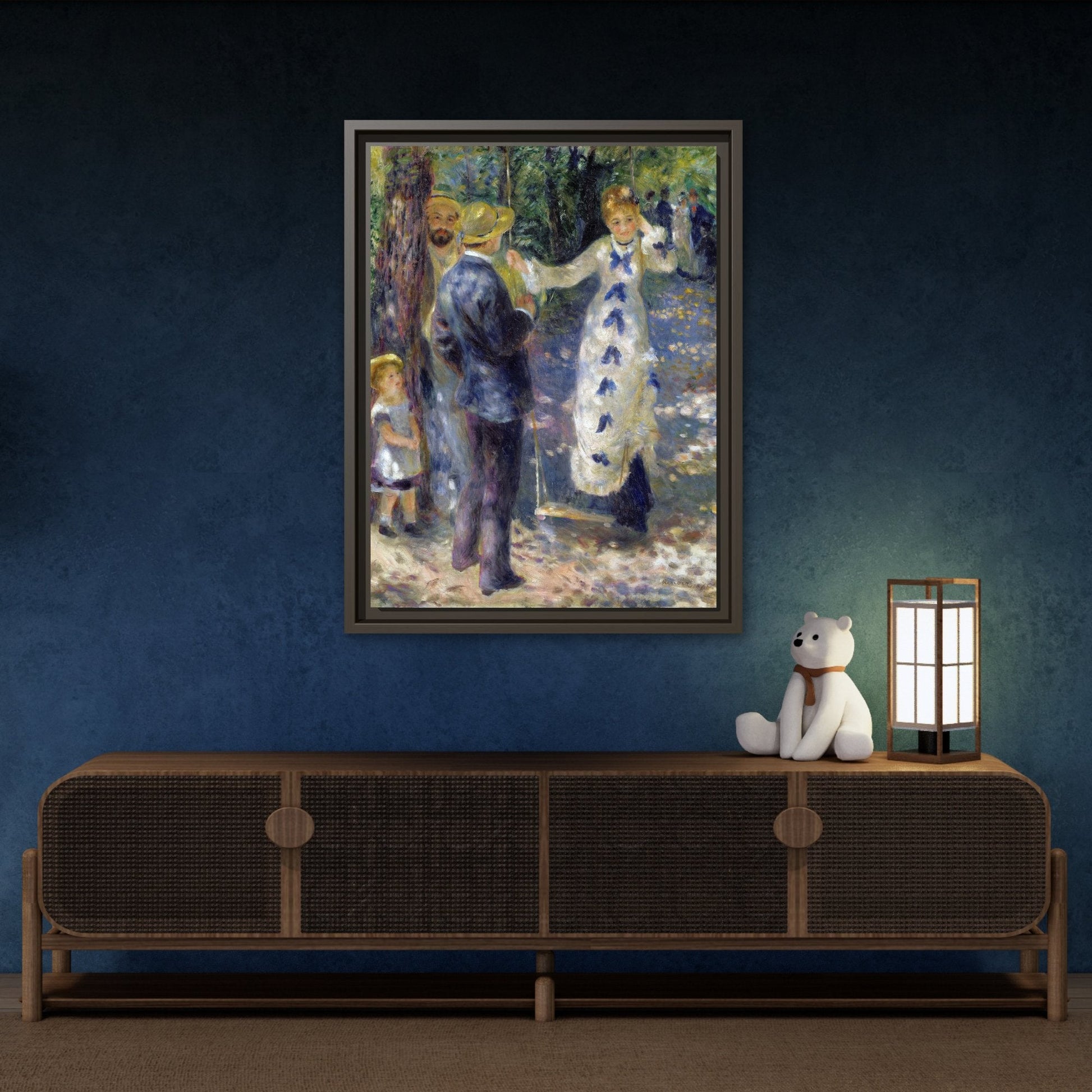 Swing Canvas Wall Art Prints - Vintage Renoir Reproduction in Exclusive Frame - YesArtYes