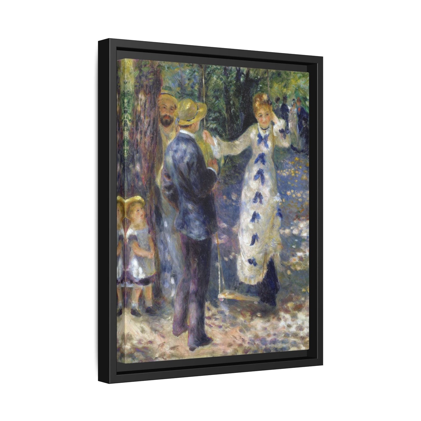 Swing Canvas Wall Art Prints - Vintage Renoir Reproduction in Exclusive Frame - YesArtYes