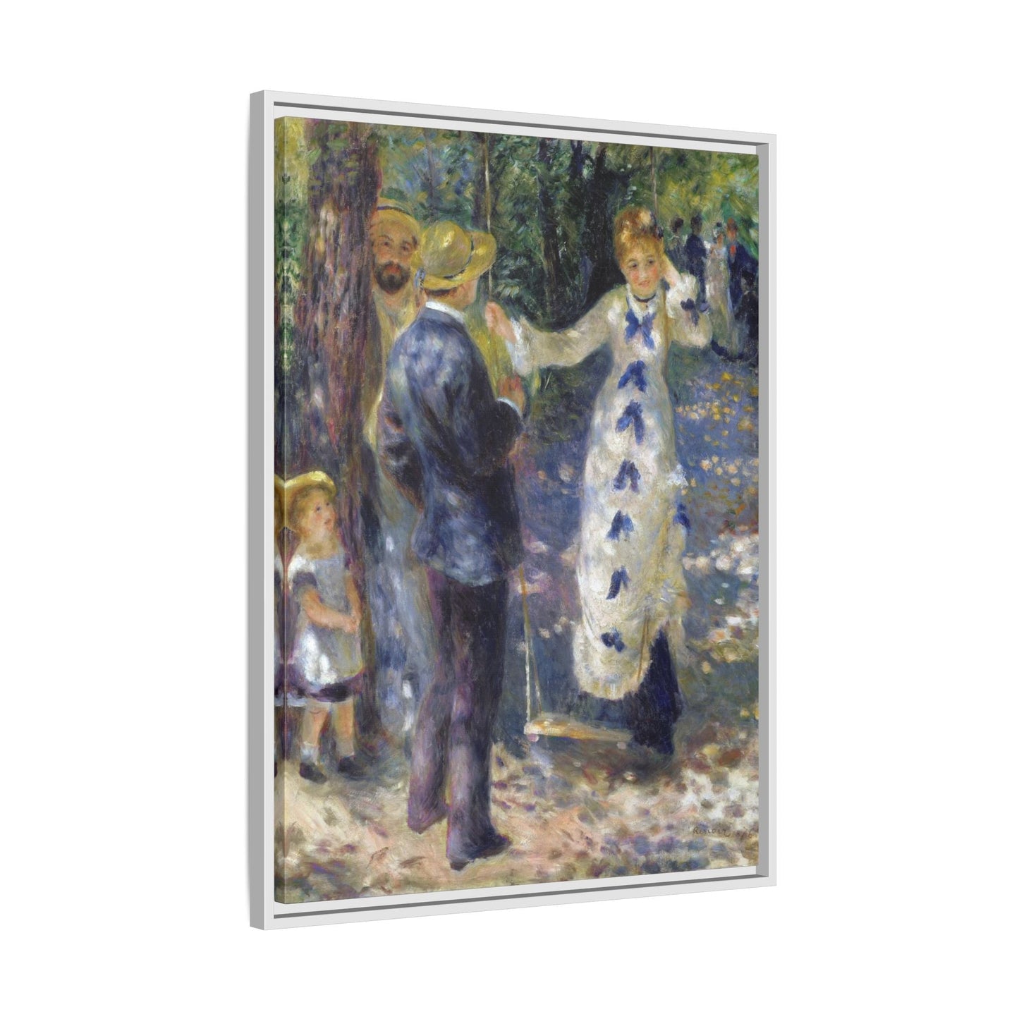 Swing Canvas Wall Art Prints - Vintage Renoir Reproduction in Exclusive Frame - YesArtYes