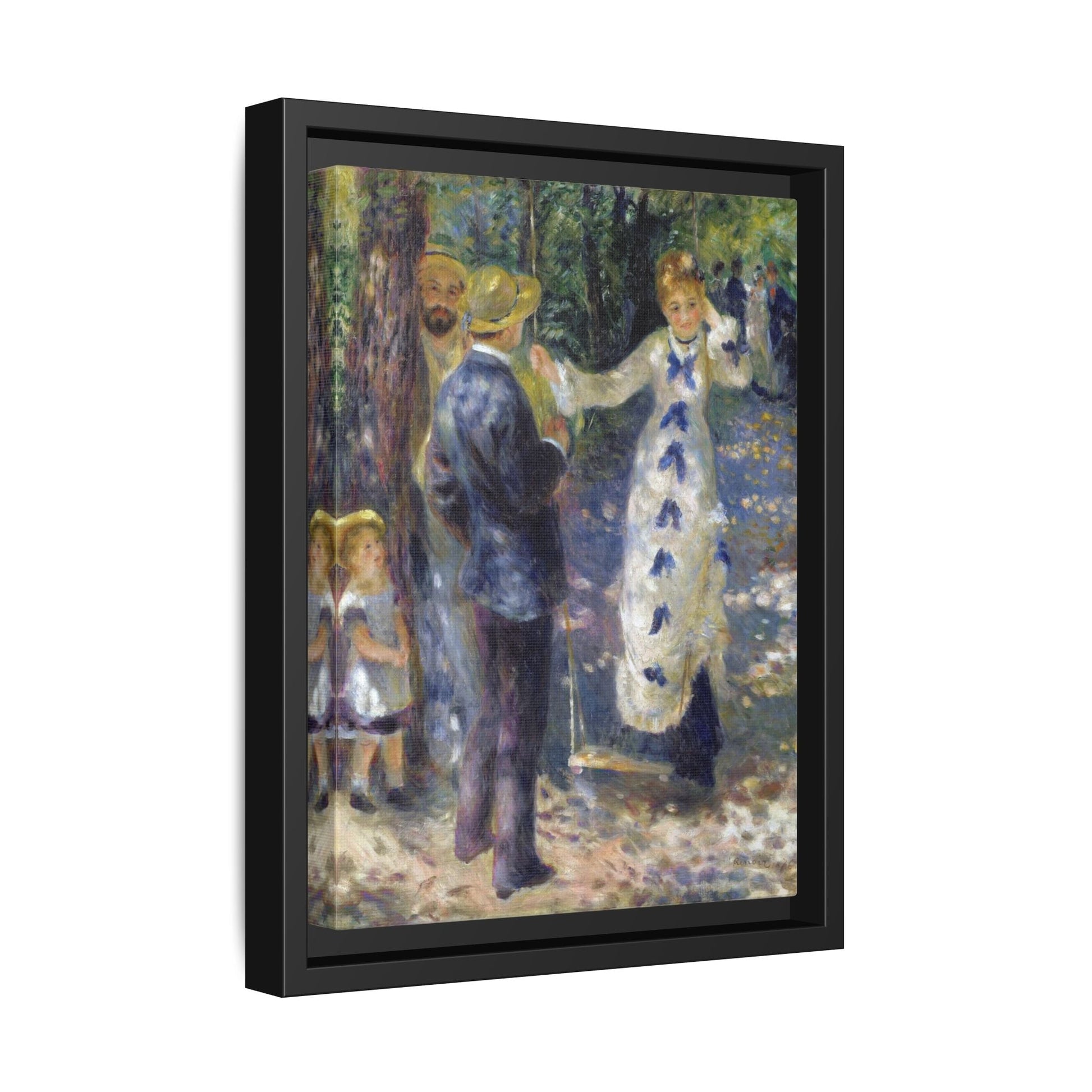 Swing Canvas Wall Art Prints - Vintage Renoir Reproduction in Exclusive Frame - YesArtYes