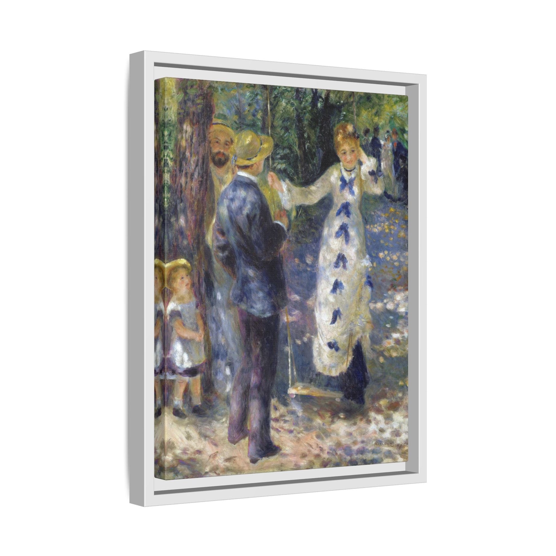 Swing Canvas Wall Art Prints - Vintage Renoir Reproduction in Exclusive Frame - YesArtYes