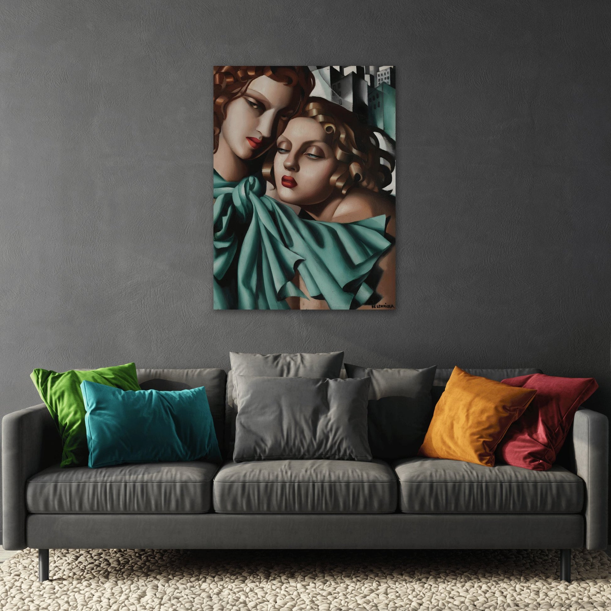 Tamara de Lempicka Young ladies - Canvas Wall Art Print Reproduction