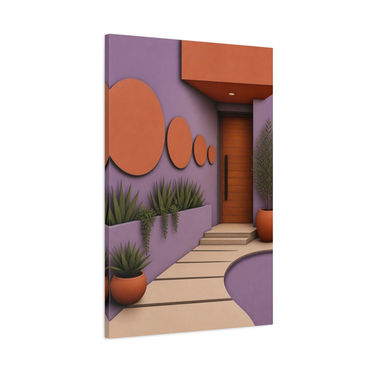 Main Mockup. Terracotta Front Door shown as canvas print