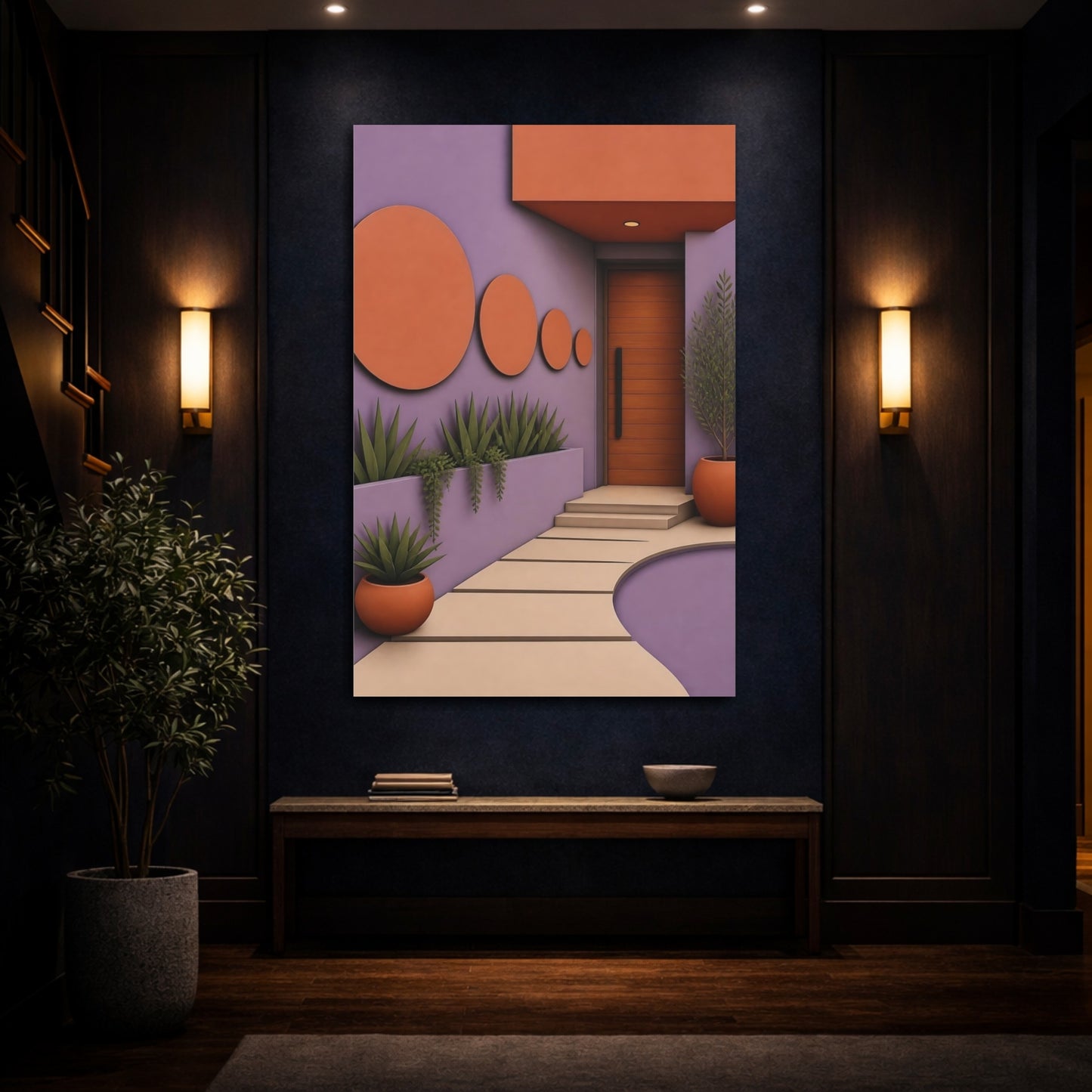 Mockup 4. Terracotta Front Door shown as canvas print