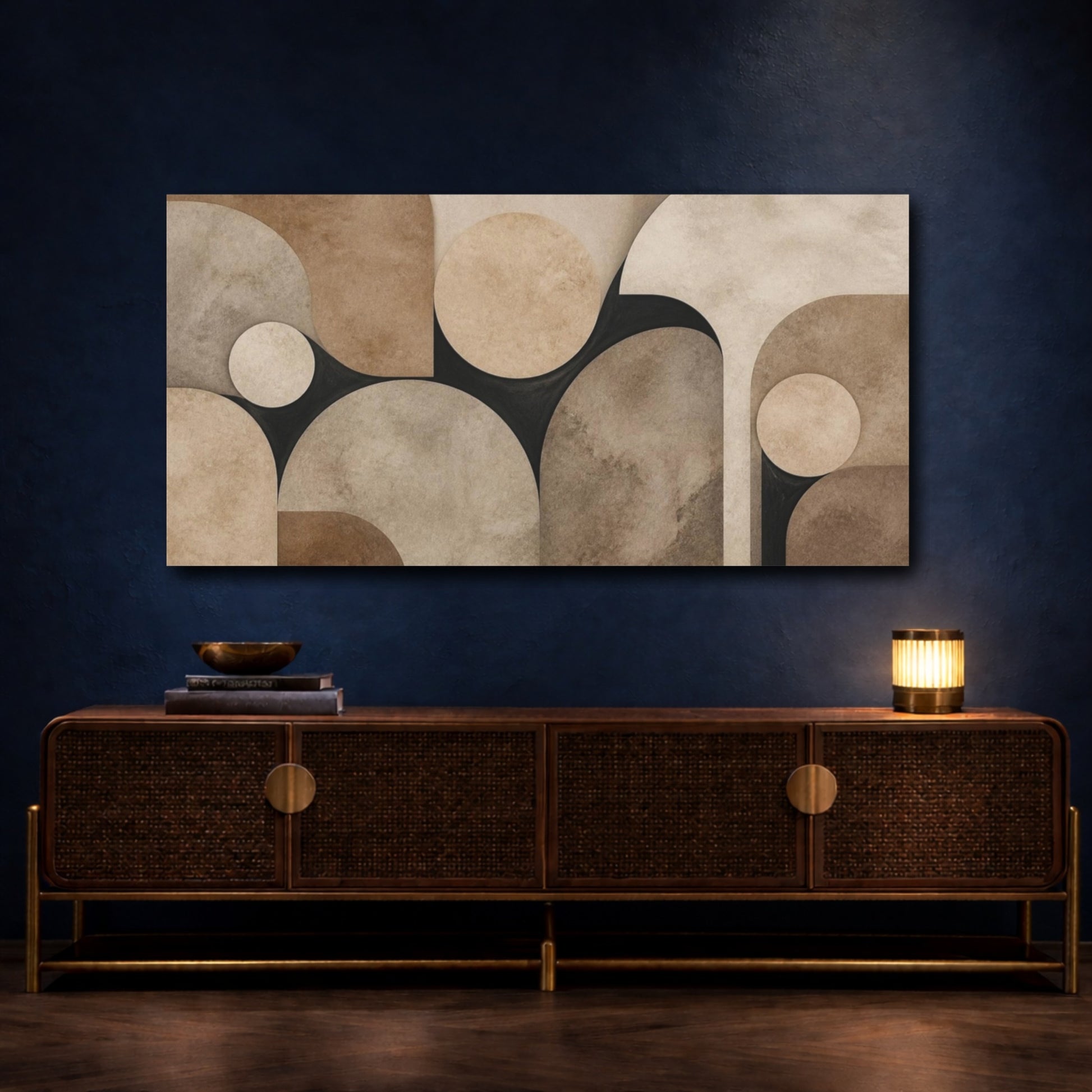 Mockup 4. Textured Arch Circles shown as canvas print