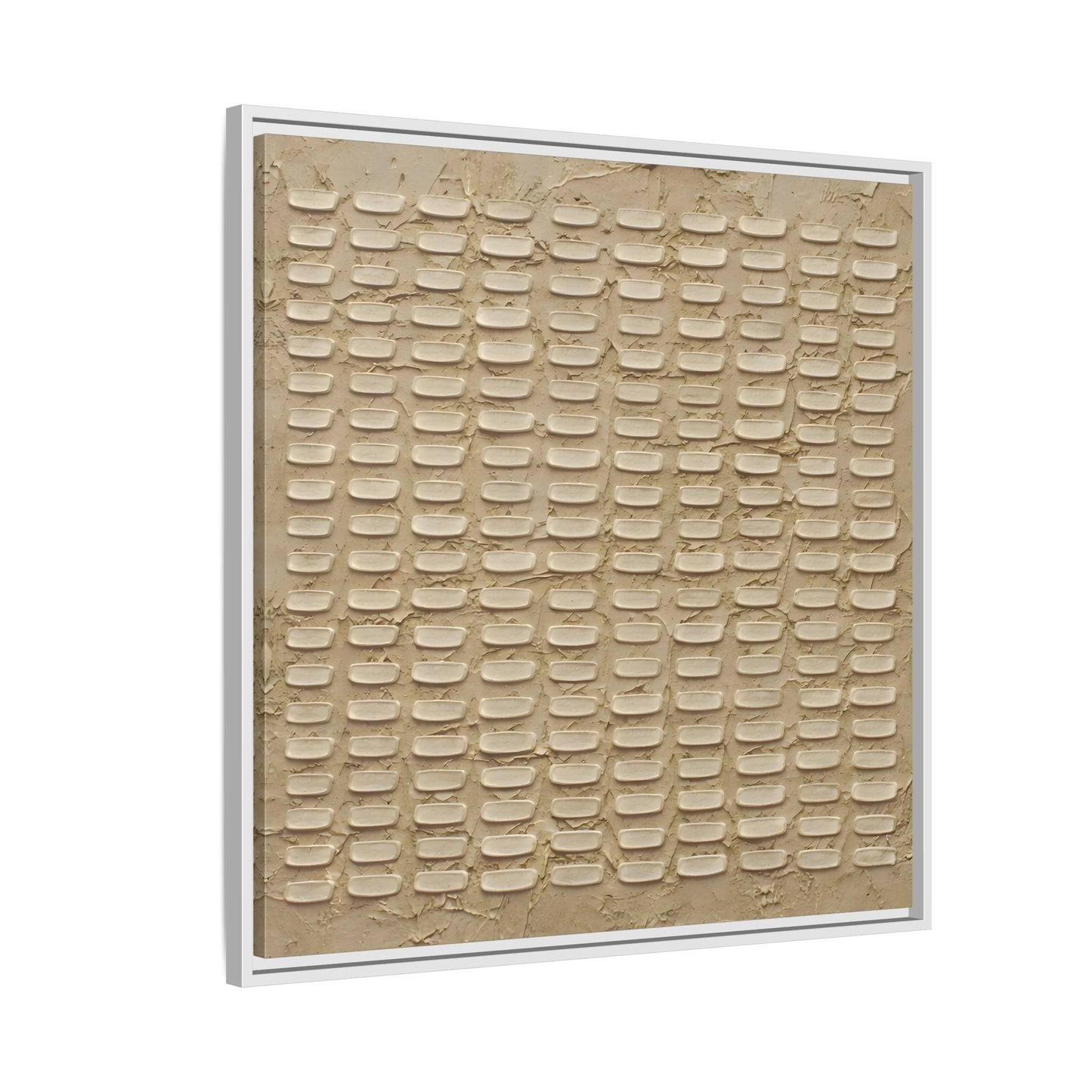 Textured Neutral Abstract Wabi Sabi - Canvas Framed Wall Art Print - YesArtYes