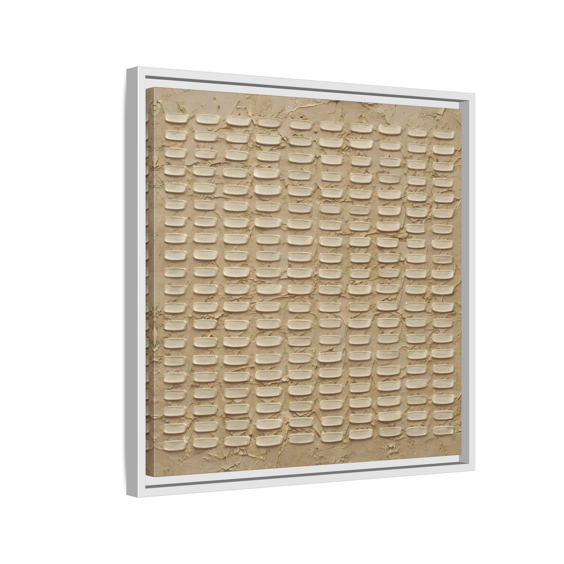 Textured Neutral Abstract Wabi Sabi - Canvas Framed Wall Art Print - YesArtYes