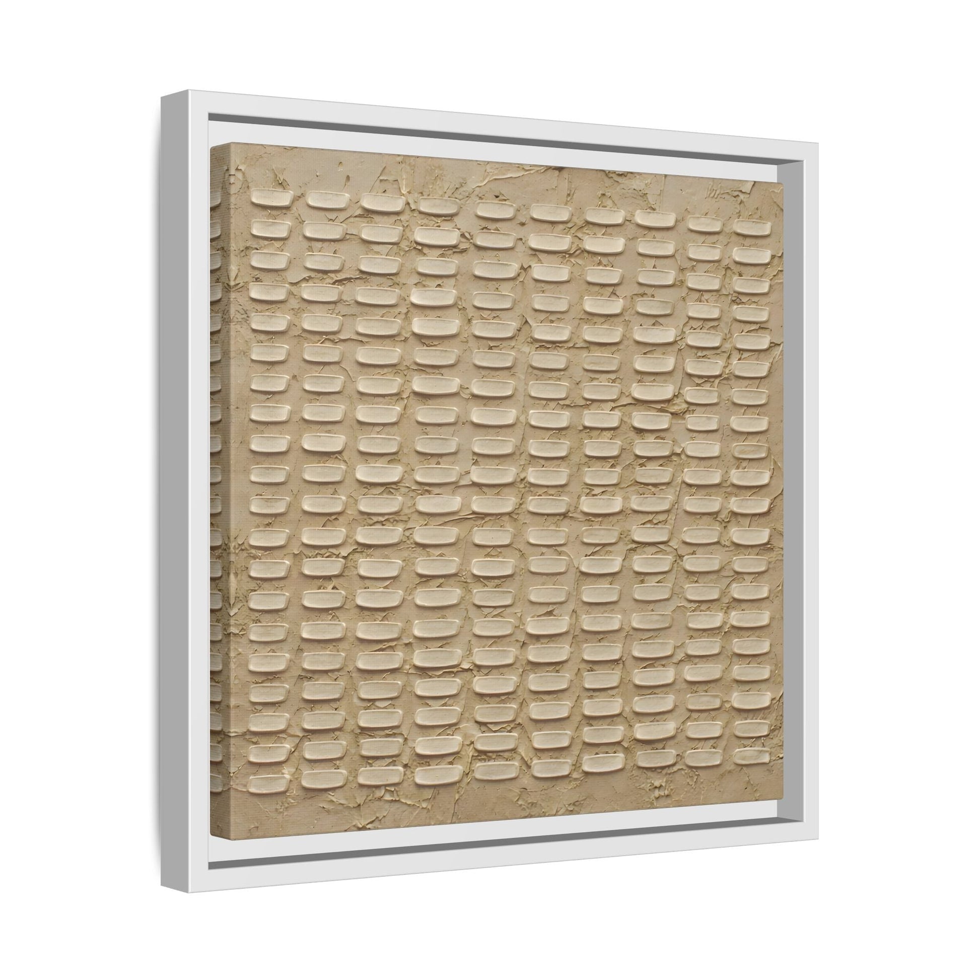 Textured Neutral Abstract Wabi Sabi - Canvas Framed Wall Art Print - YesArtYes