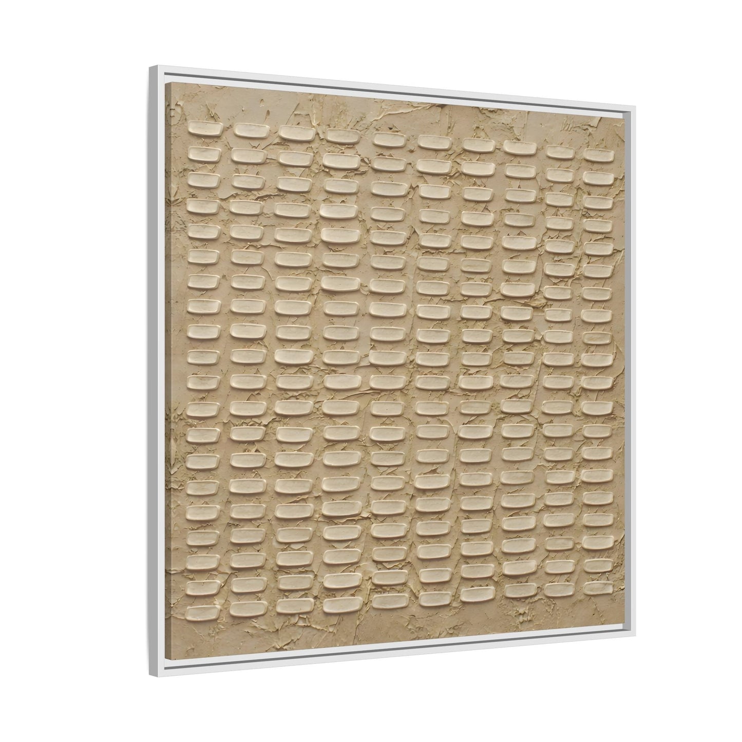 Textured Neutral Abstract Wabi Sabi - Canvas Framed Wall Art Print - YesArtYes