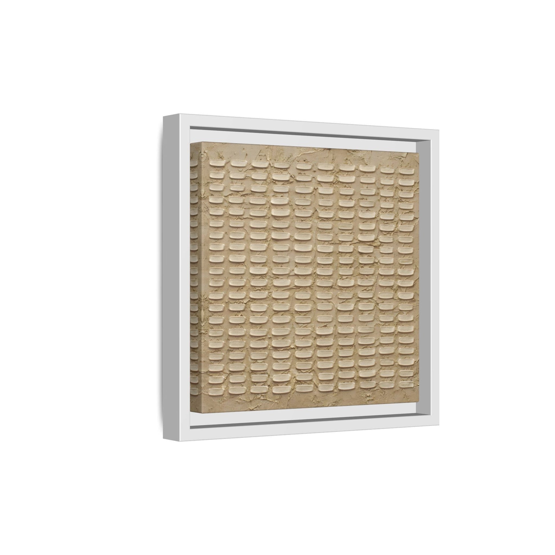 Textured Neutral Abstract Wabi Sabi - Canvas Framed Wall Art Print - YesArtYes