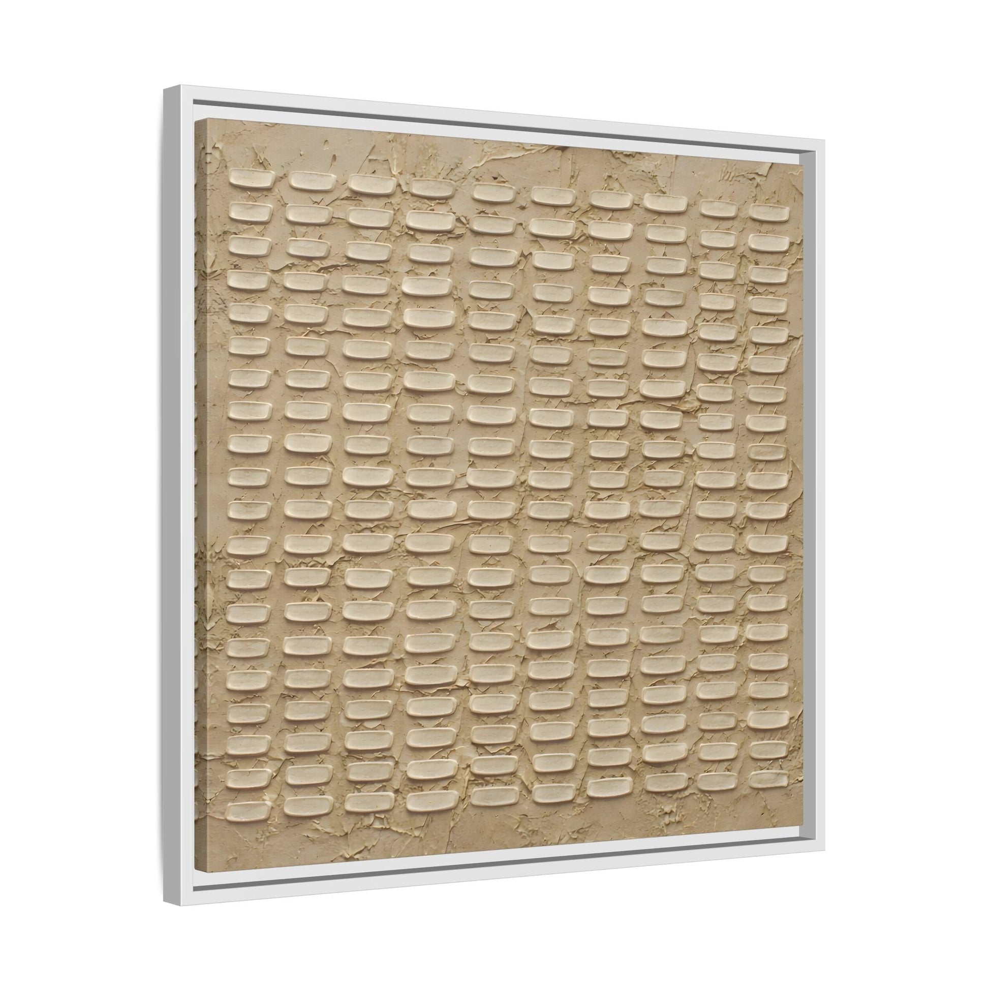 Textured Neutral Abstract Wabi Sabi - Canvas Framed Wall Art Print - YesArtYes