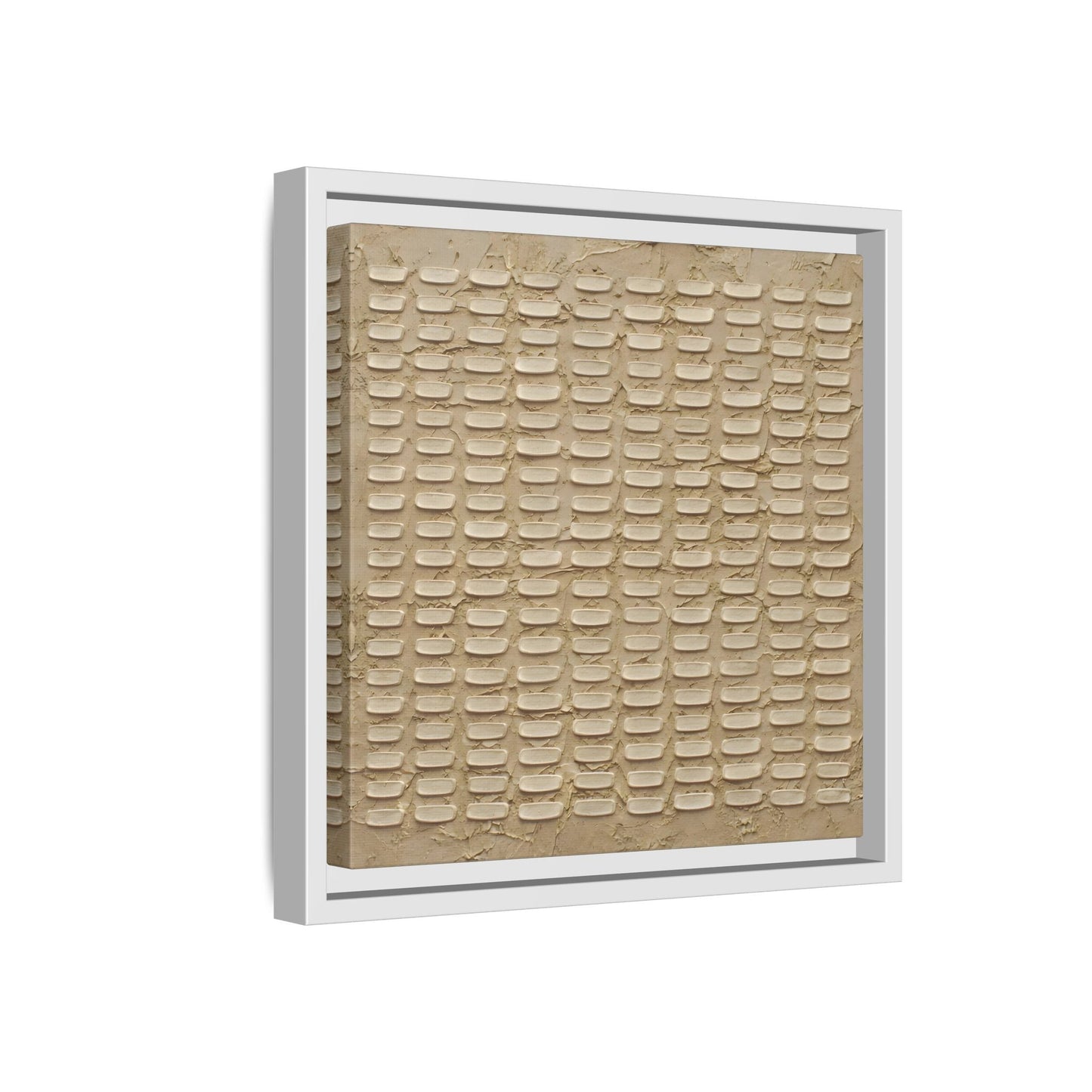 Textured Neutral Abstract Wabi Sabi - Canvas Framed Wall Art Print - YesArtYes