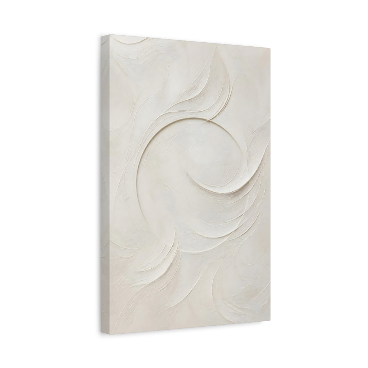 Side Mockup 4. Textured Swirl Wall Art shown as canvas print
